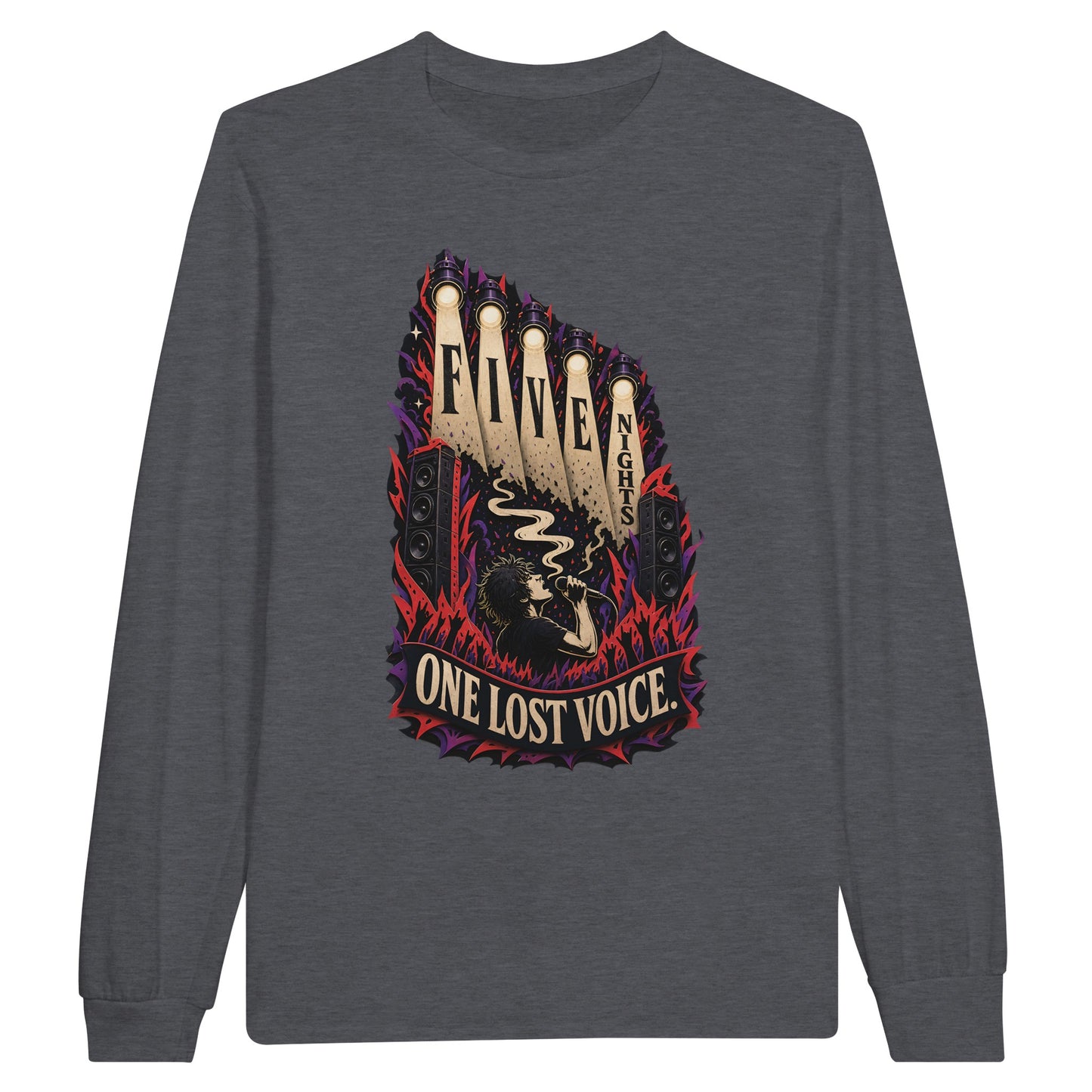 Five Nights, One Lost Voice Long-Sleeve T-shirt — product view 2