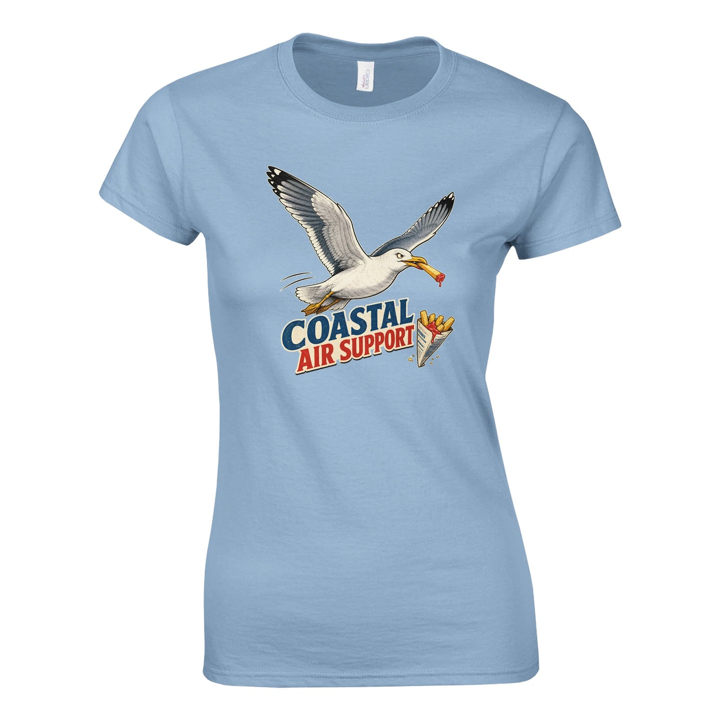 Coastal Air Support Seagull Graphic Women's T-shirt — product view 3