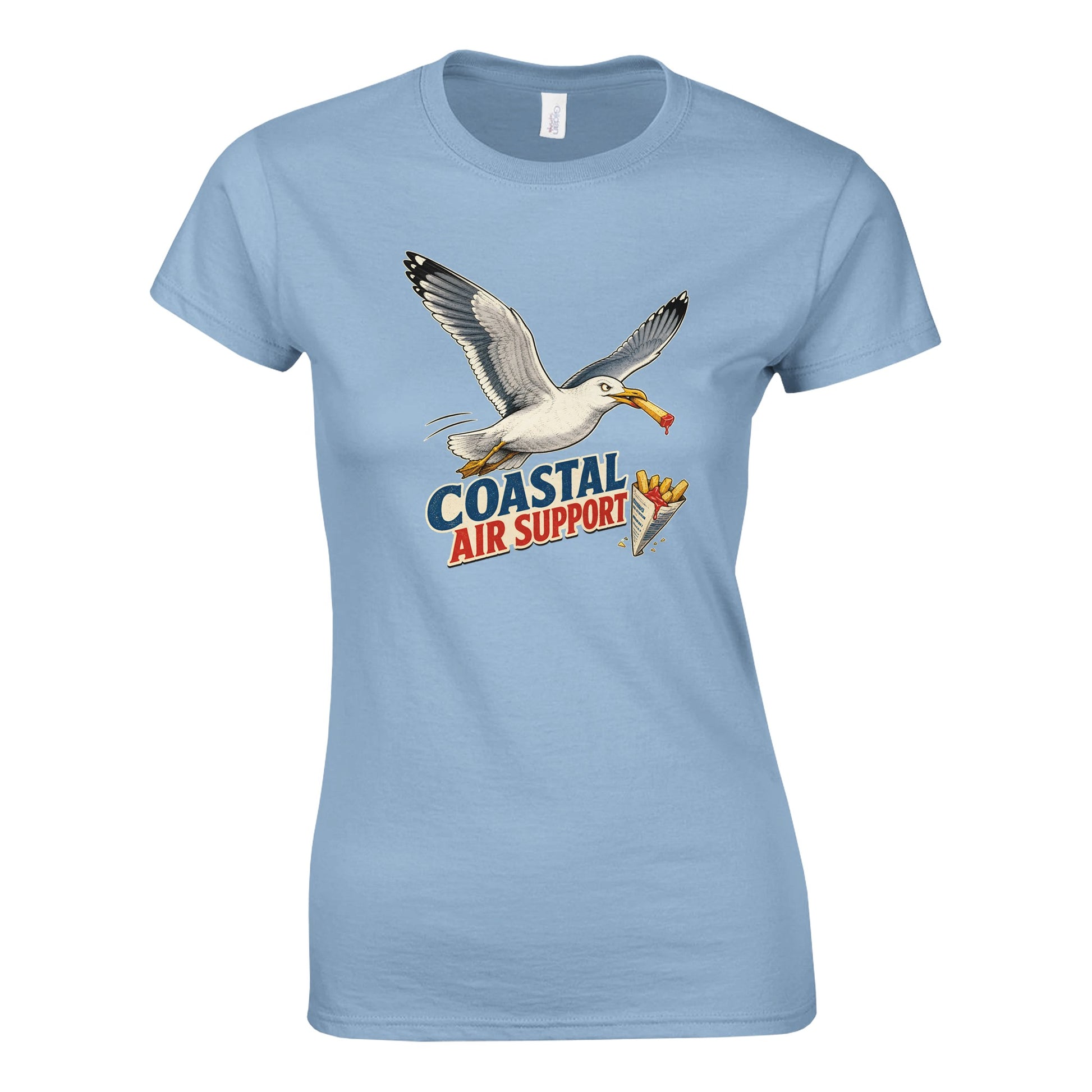 Coastal Air Support Seagull Graphic Women's T-shirt — product view 3