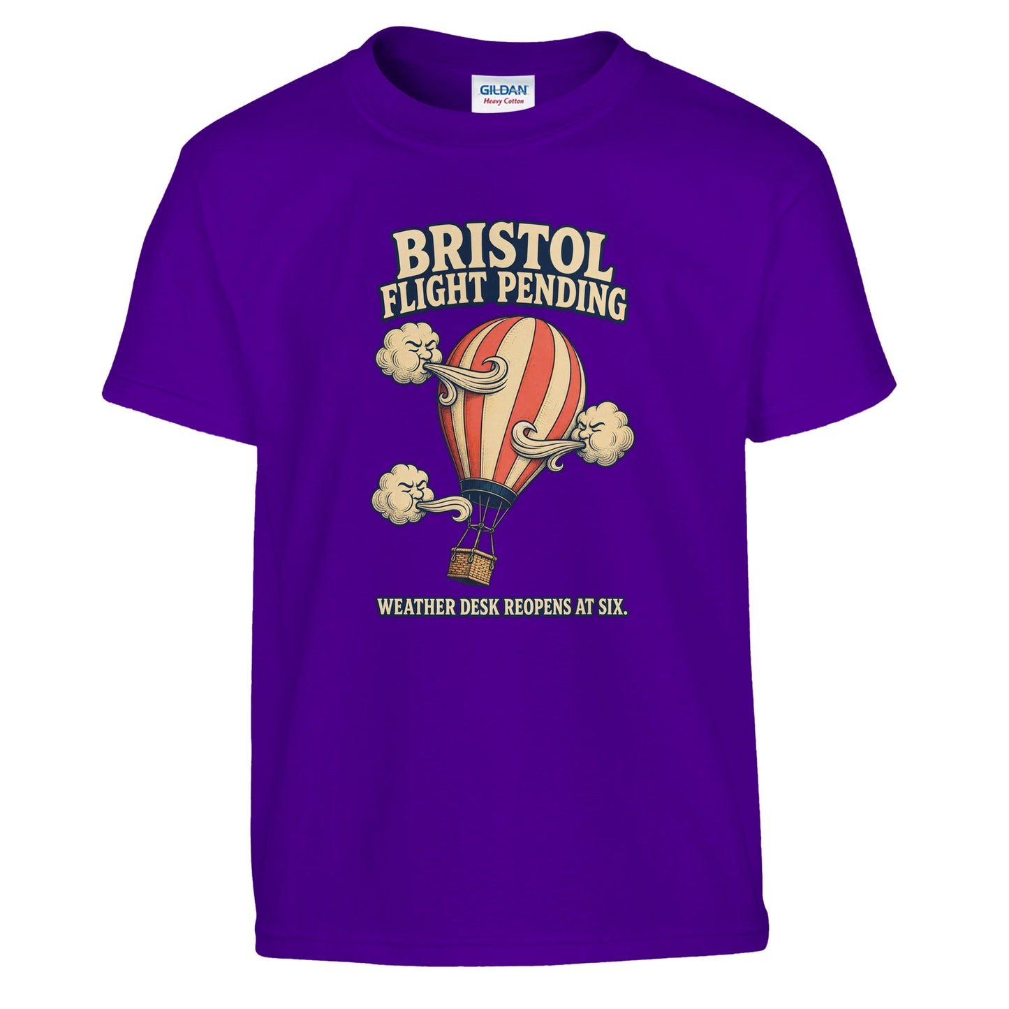 Bristol Flight Pending – Weather Desk Kids' T-shirt — product view 6