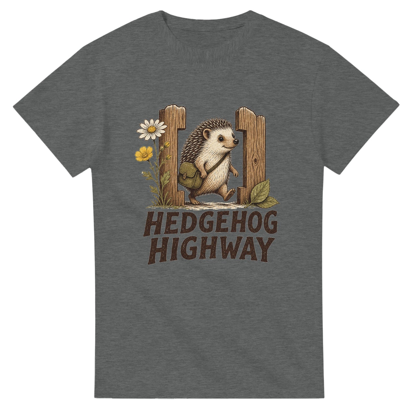 Hedgehog Highway Garden Graphic T-shirt — product view 3