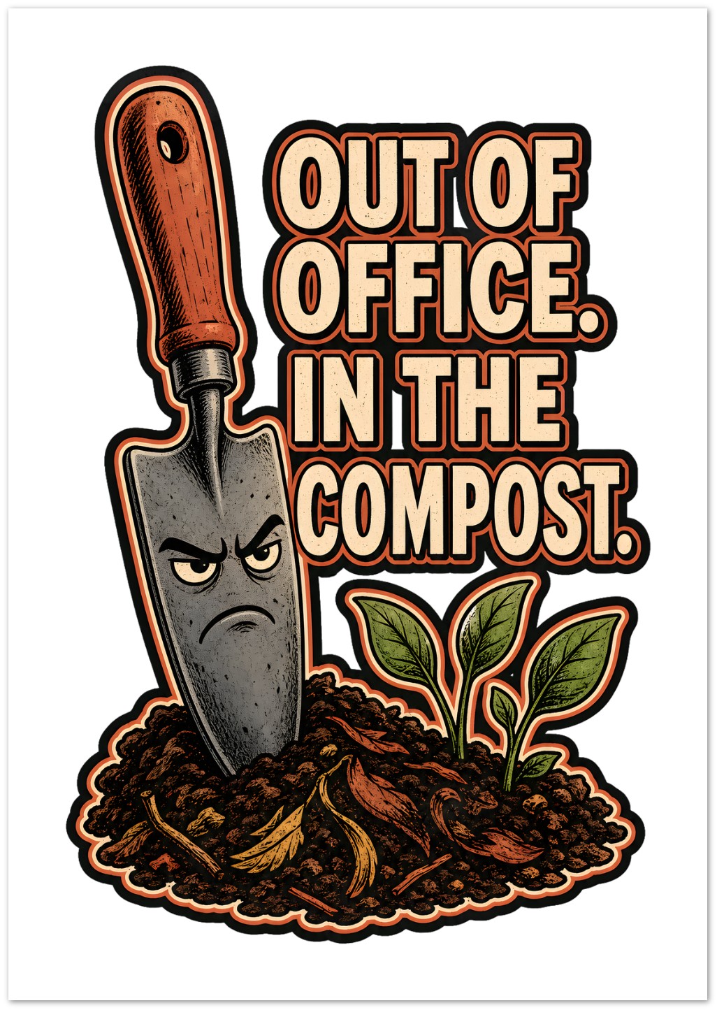 Out of Office, In the Compost Greeting Card Pack — product view 2