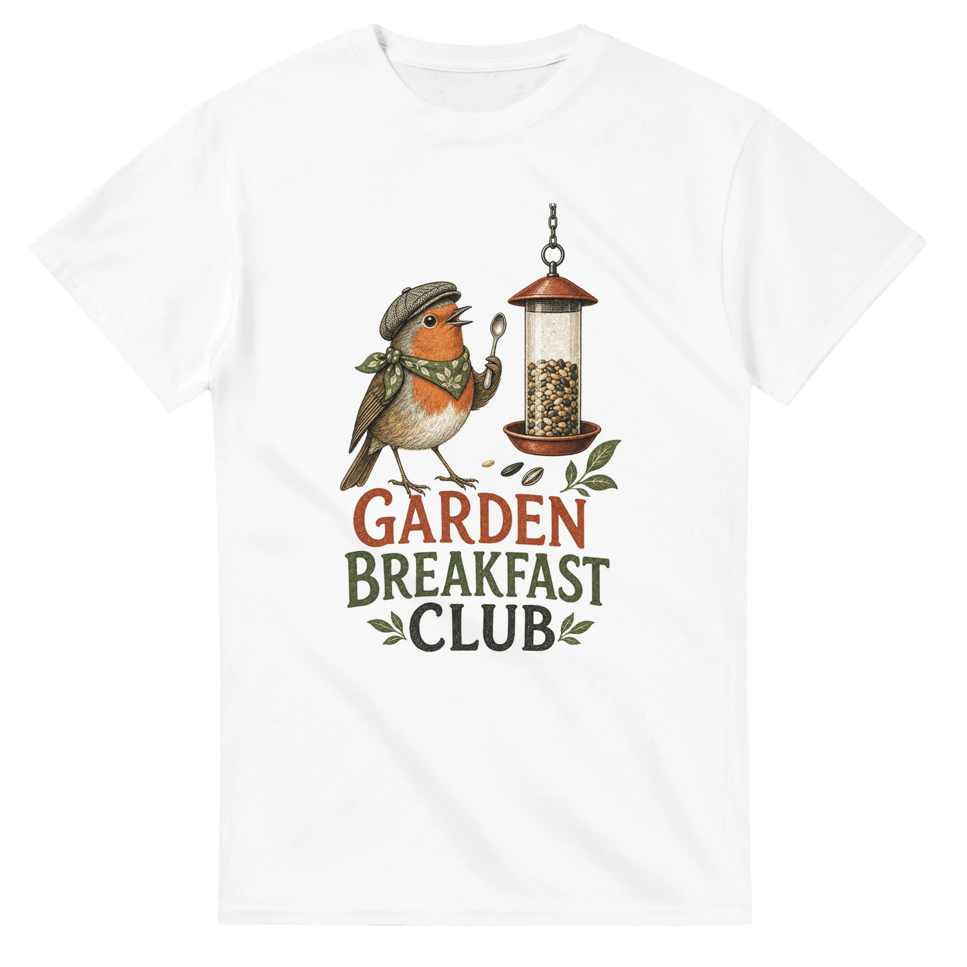 Garden Breakfast Club Robin Graphic T-shirt — product view 1