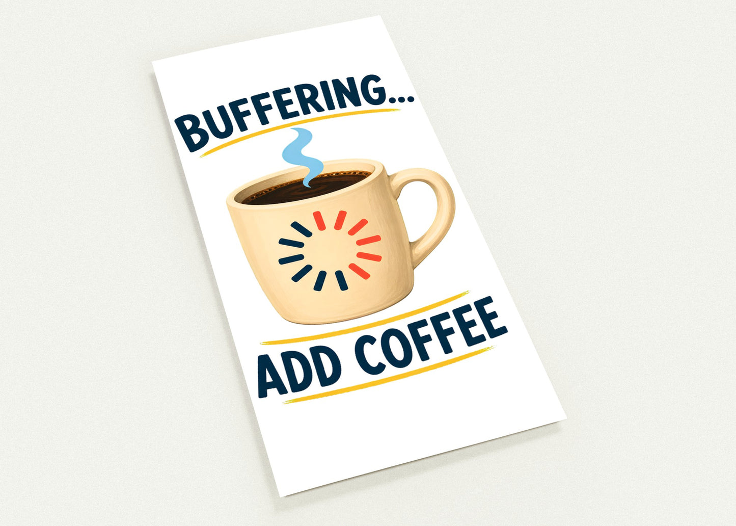 Buffering Brew — Add Coffee Tech Graphic Postcard Pack — product view 2