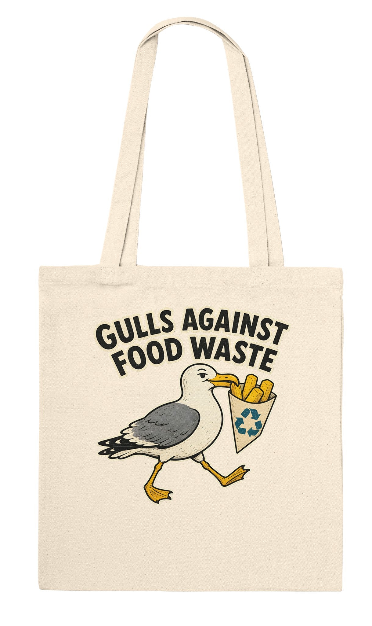 Gulls Against Food Waste Graphic Tote Bag — product view 6