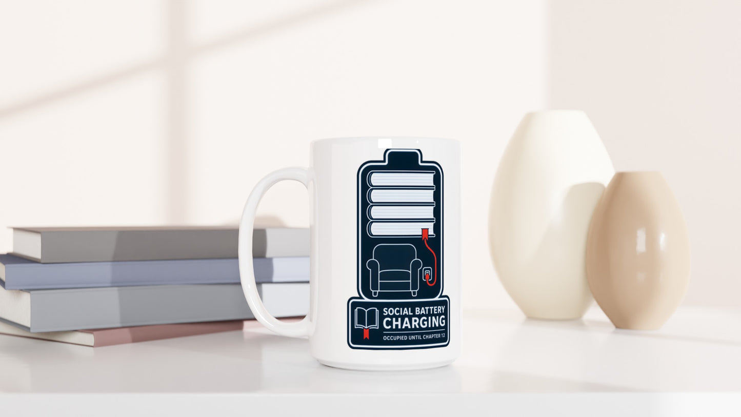 Social Battery Charging Large Mug — product view 6