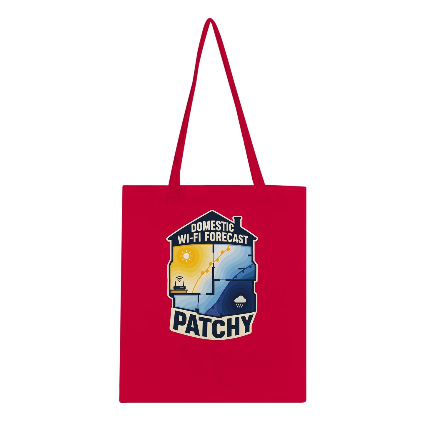 Domestic Wi-Fi Forecast Patchy Tote Bag — product view 4