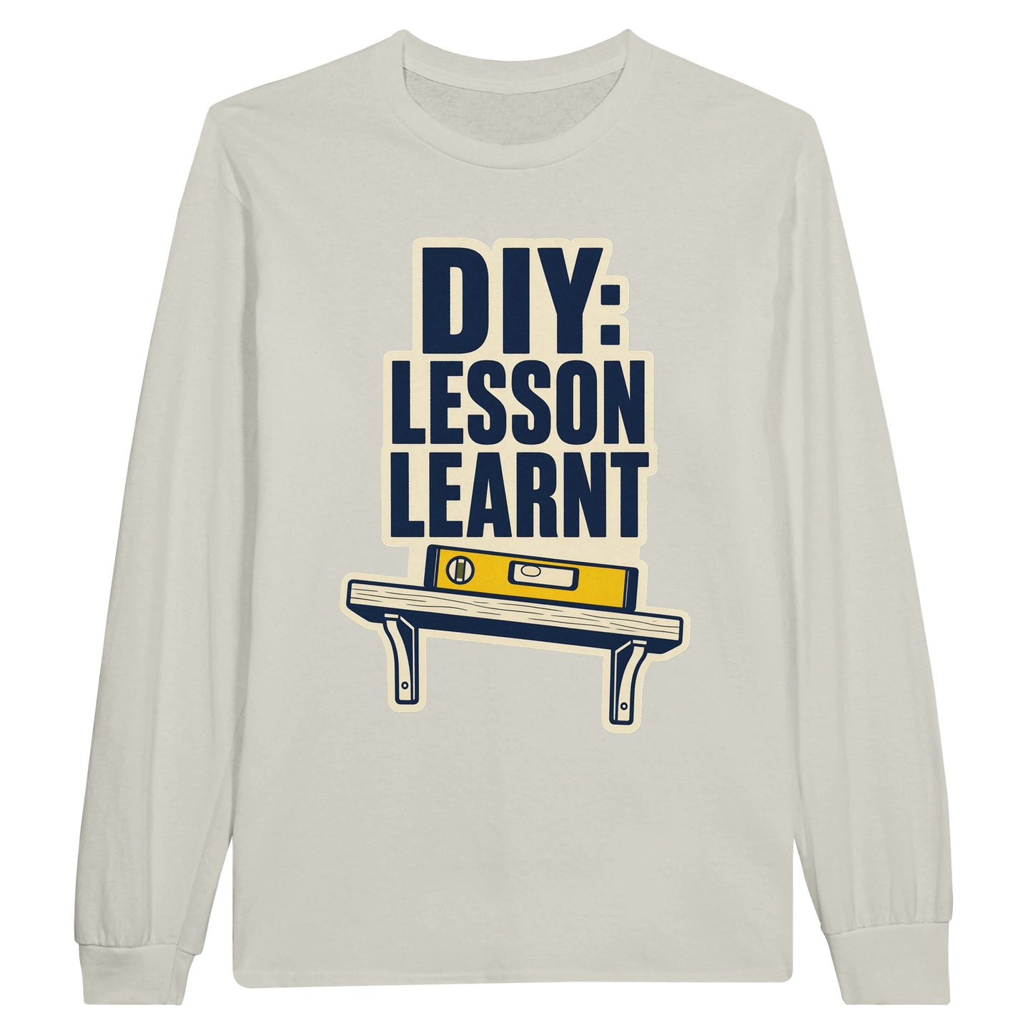 DIY: Lesson Learnt Wonky Shelf Graphic Long-Sleeve T-shirt — product view 14