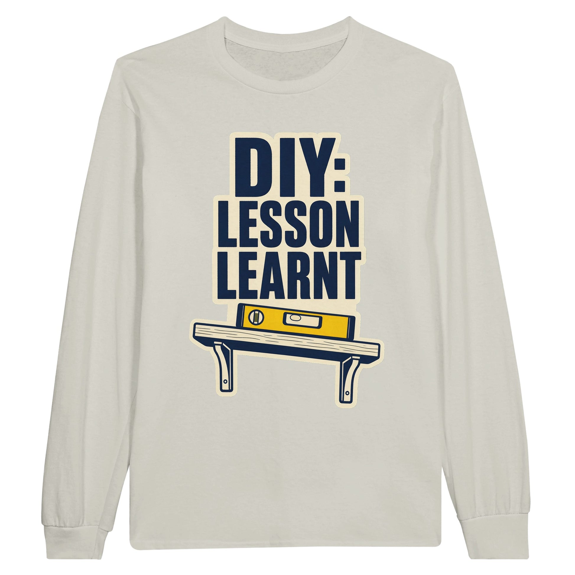 DIY: Lesson Learnt Wonky Shelf Graphic Long-Sleeve T-shirt — product view 14