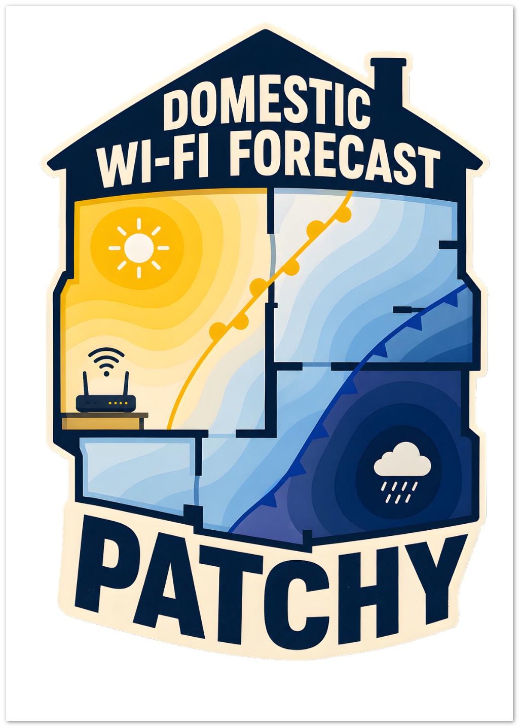 Domestic Wi-Fi Forecast Patchy Greeting Card Pack — product view 1