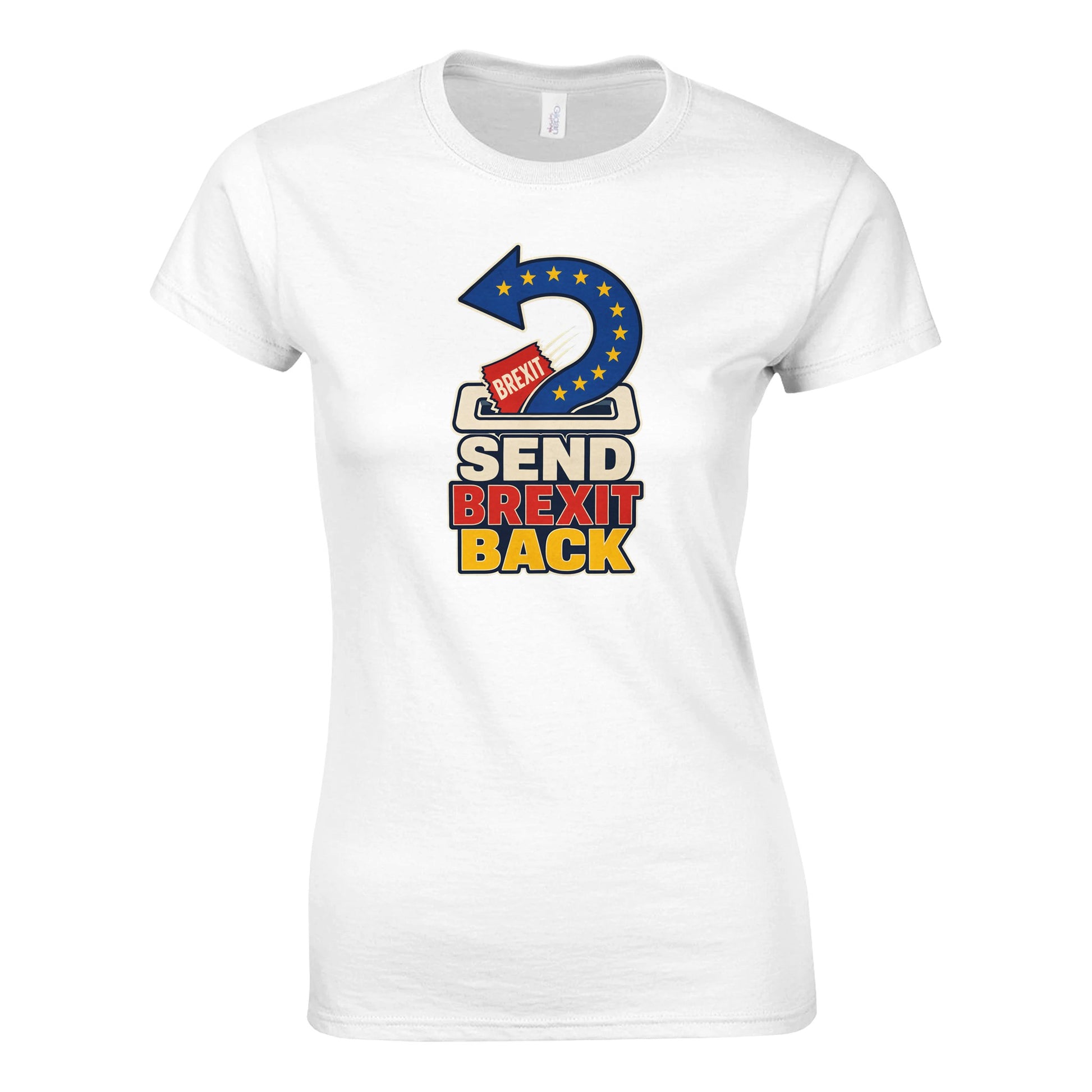 Send Brexit Back Pro-EU Graphic Women's T-shirt — product view 1