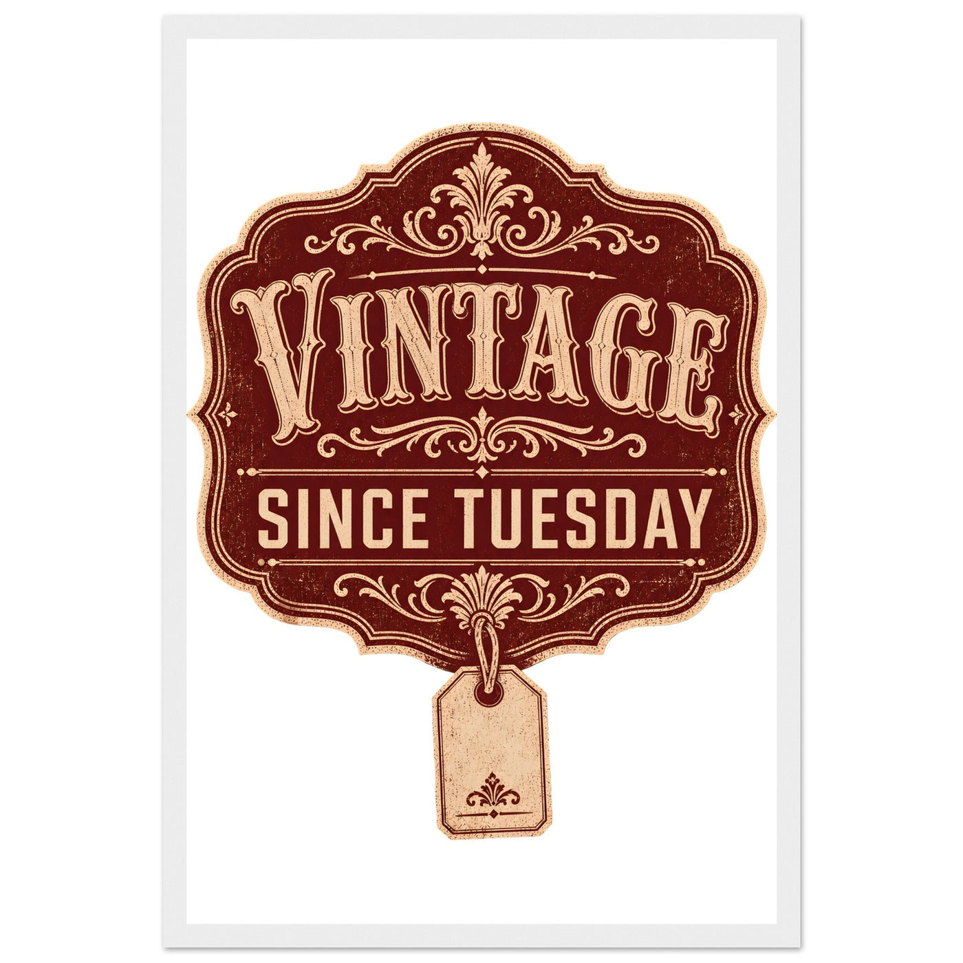 Vintage Since Tuesday Framed Wall Art