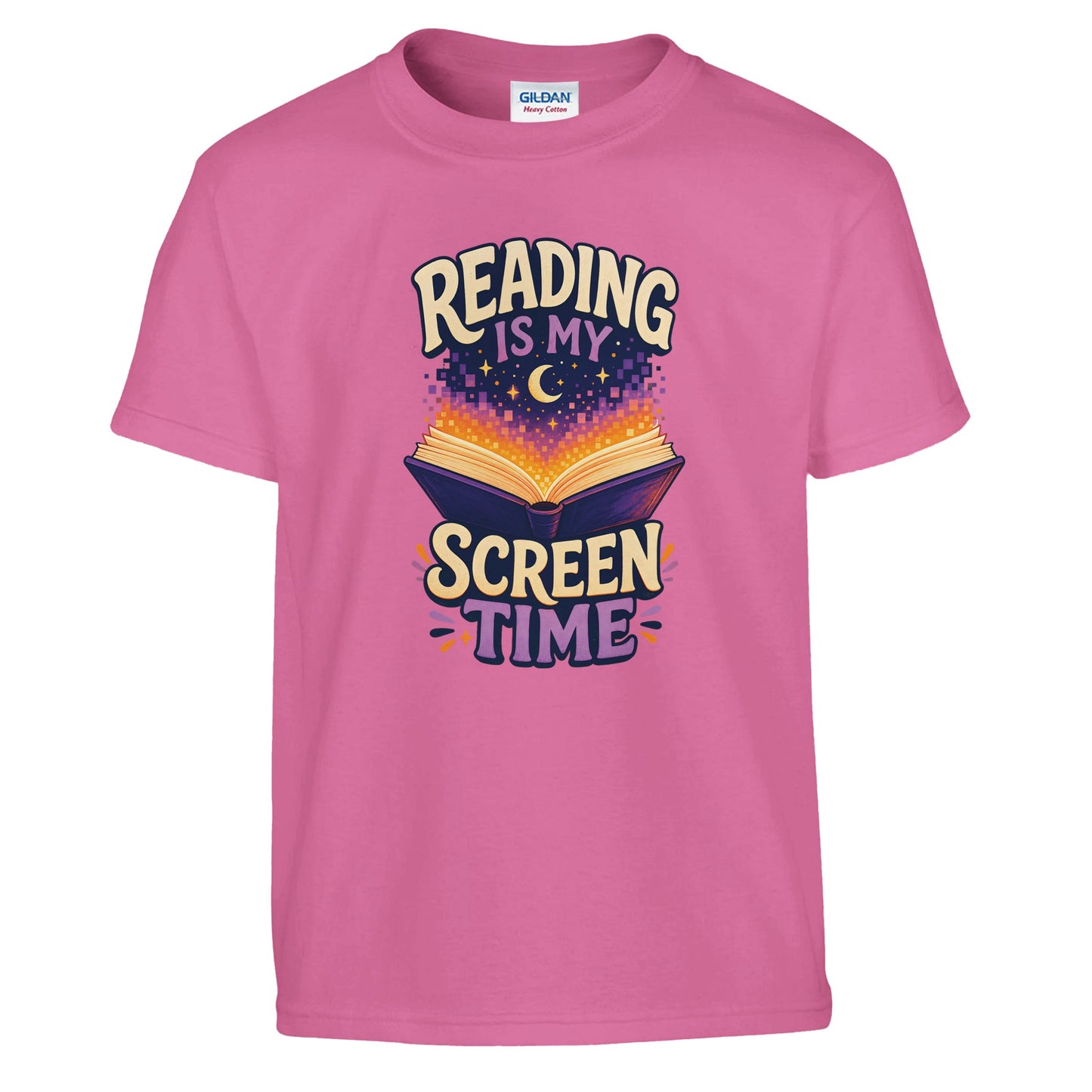 Reading Is My Screen Time Book Graphic Kids' T-shirt — product view 10