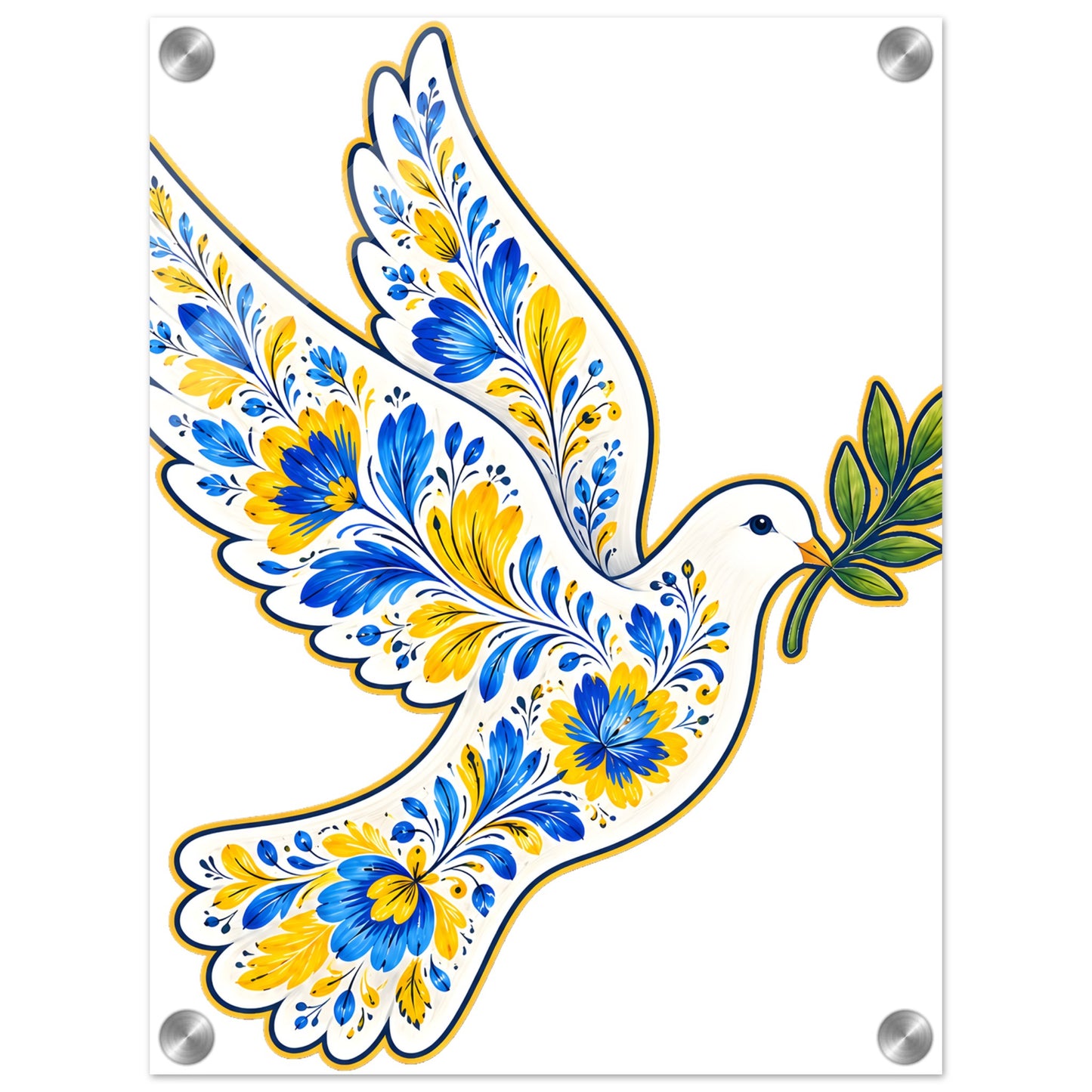 Ukraine Peace Dove Acrylic Print — product view 1