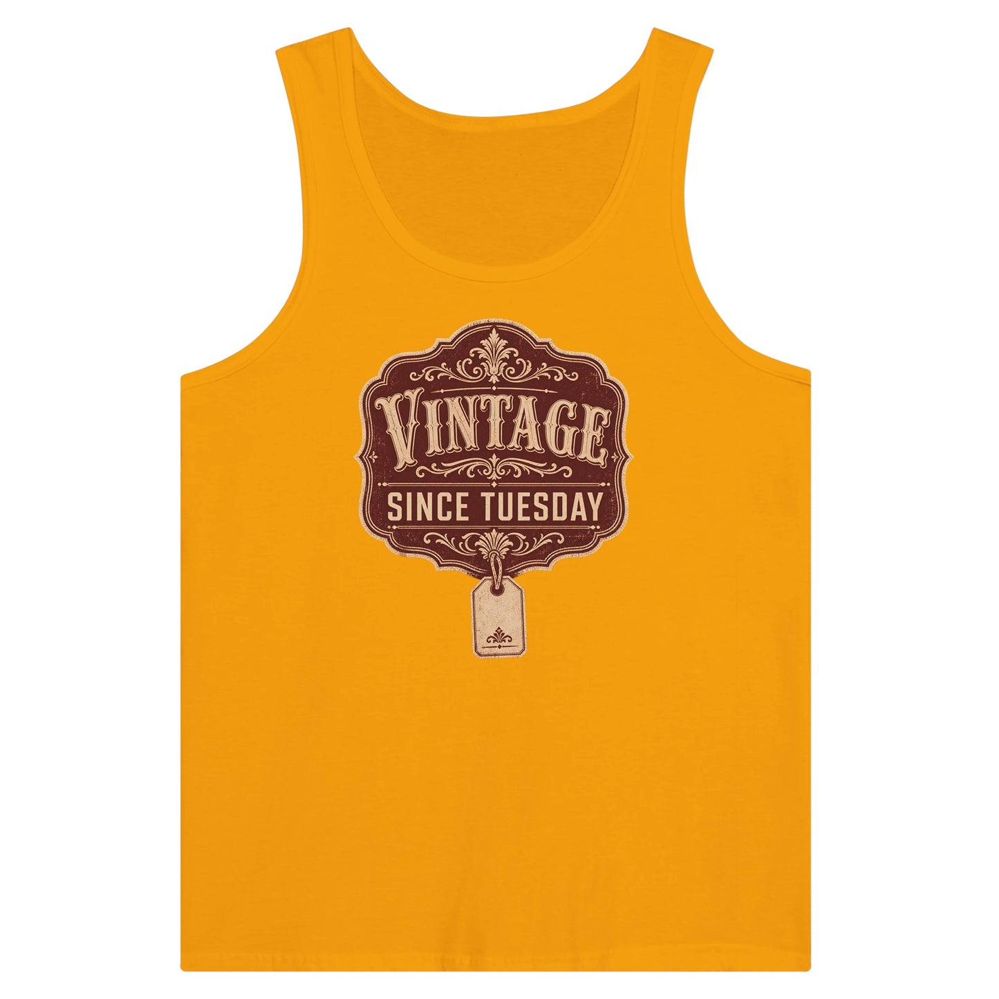 Vintage Since Tuesday Premium Unisex Tank Top — product view 11