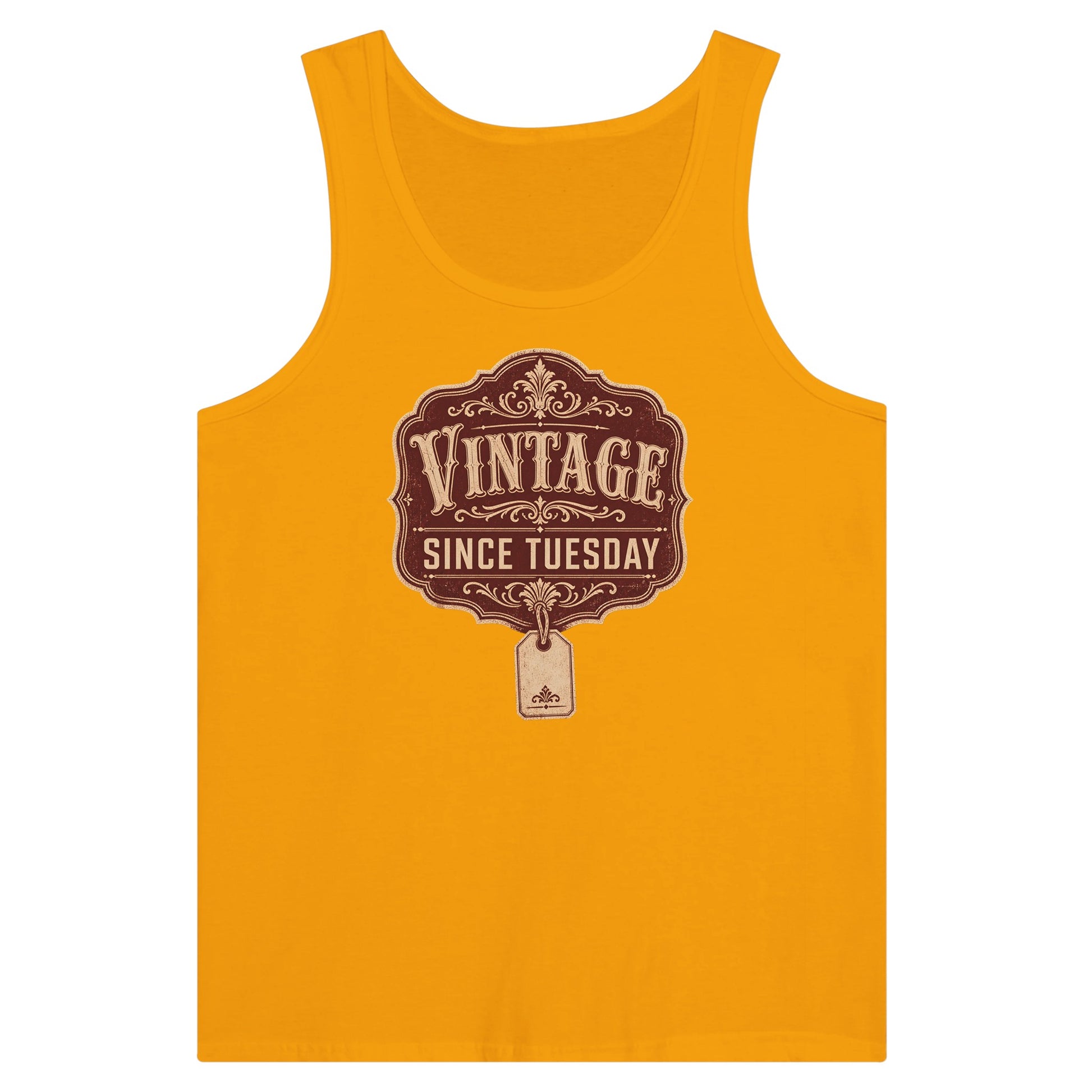 Vintage Since Tuesday Premium Unisex Tank Top — product view 11