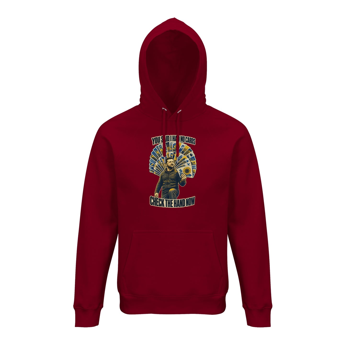 You Said I Had No Cards – Zelenskyy Satire Hoodie — product view 12