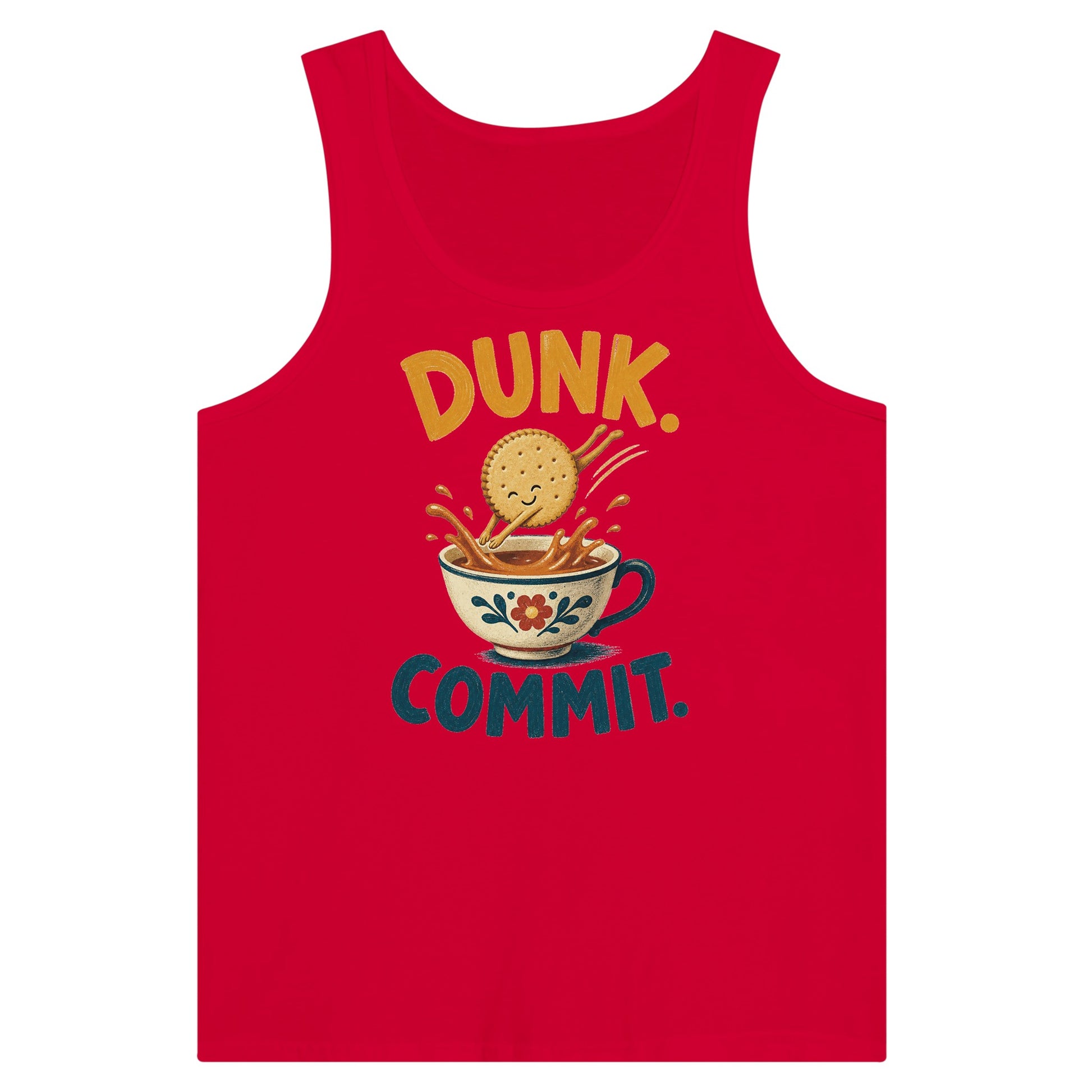 Dunk. Commit. Tea Biscuit Graphic Premium Unisex Tank Top — product view 12