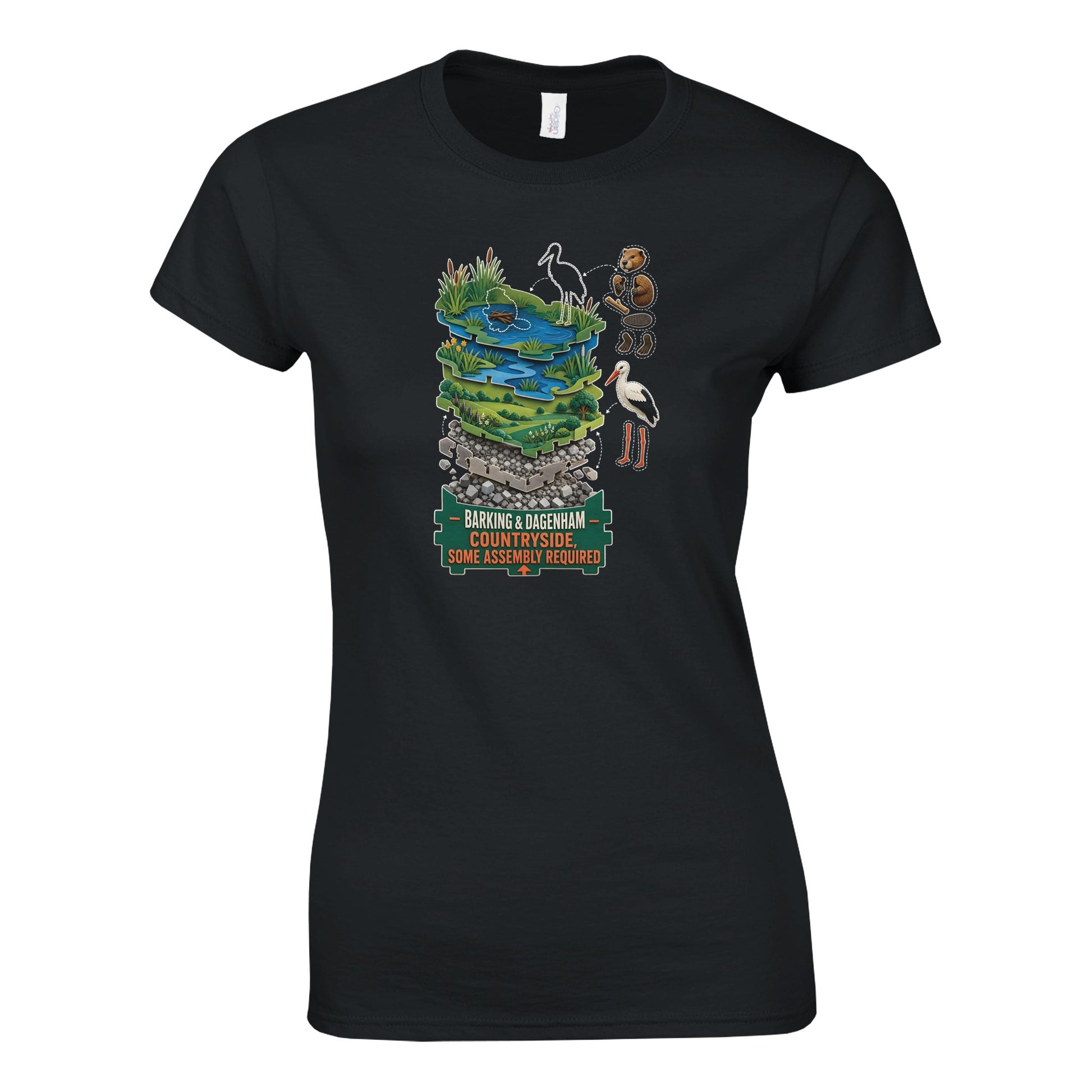 Barking & Dagenham Countryside Women's T-shirt — product view 6