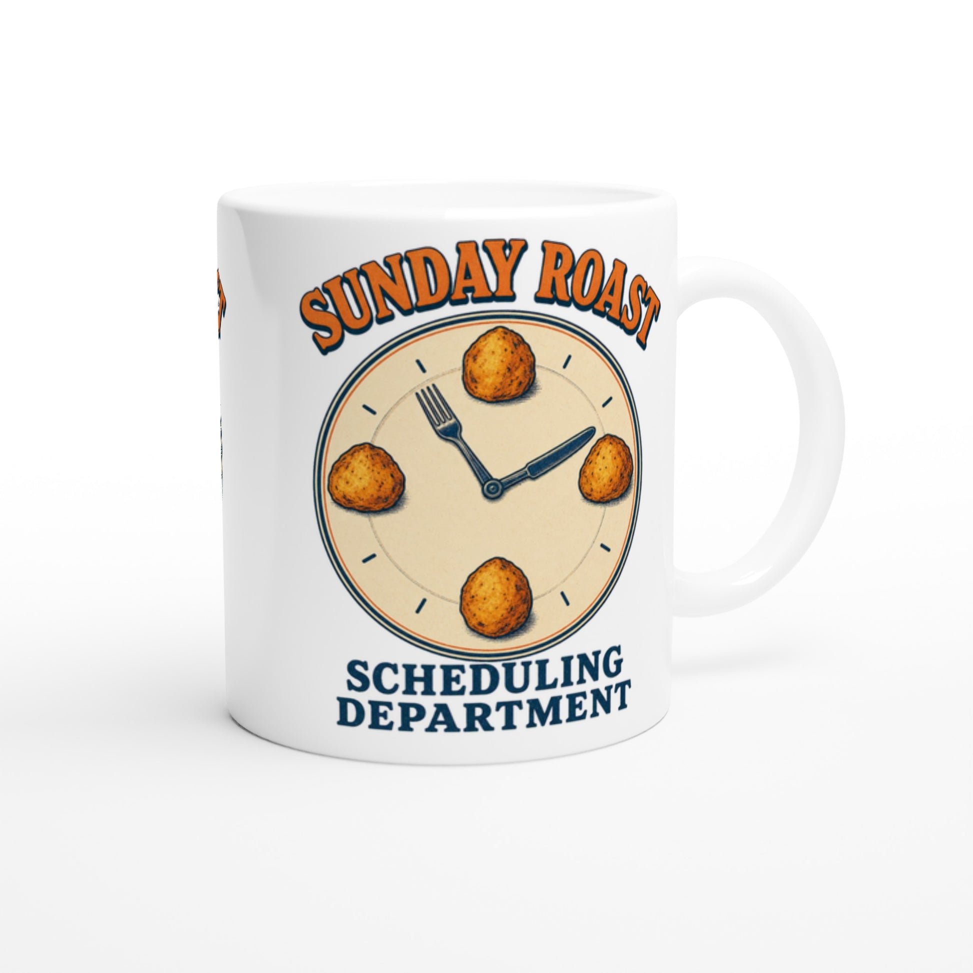 Sunday Roast Scheduling Department Mug — product view 1