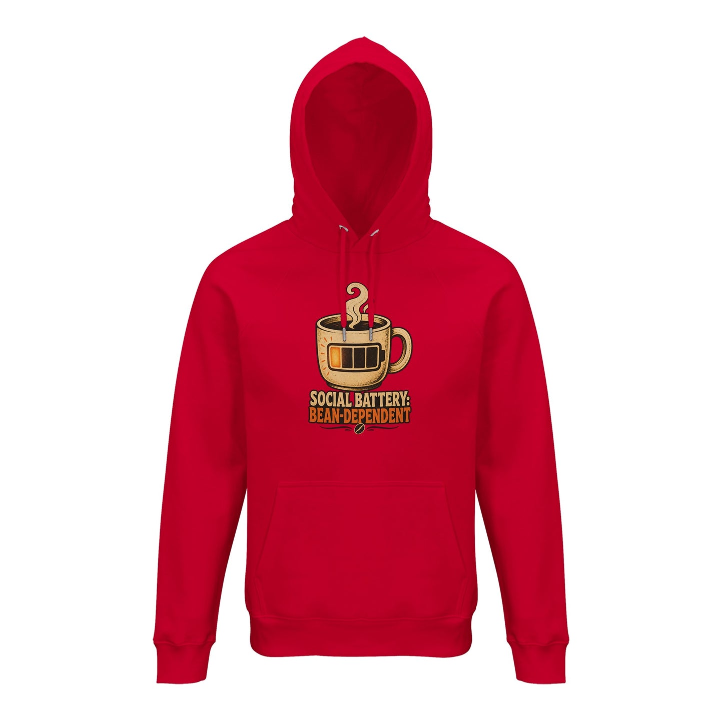 Social Battery: Bean-Dependent Graphic Hoodie — product view 7