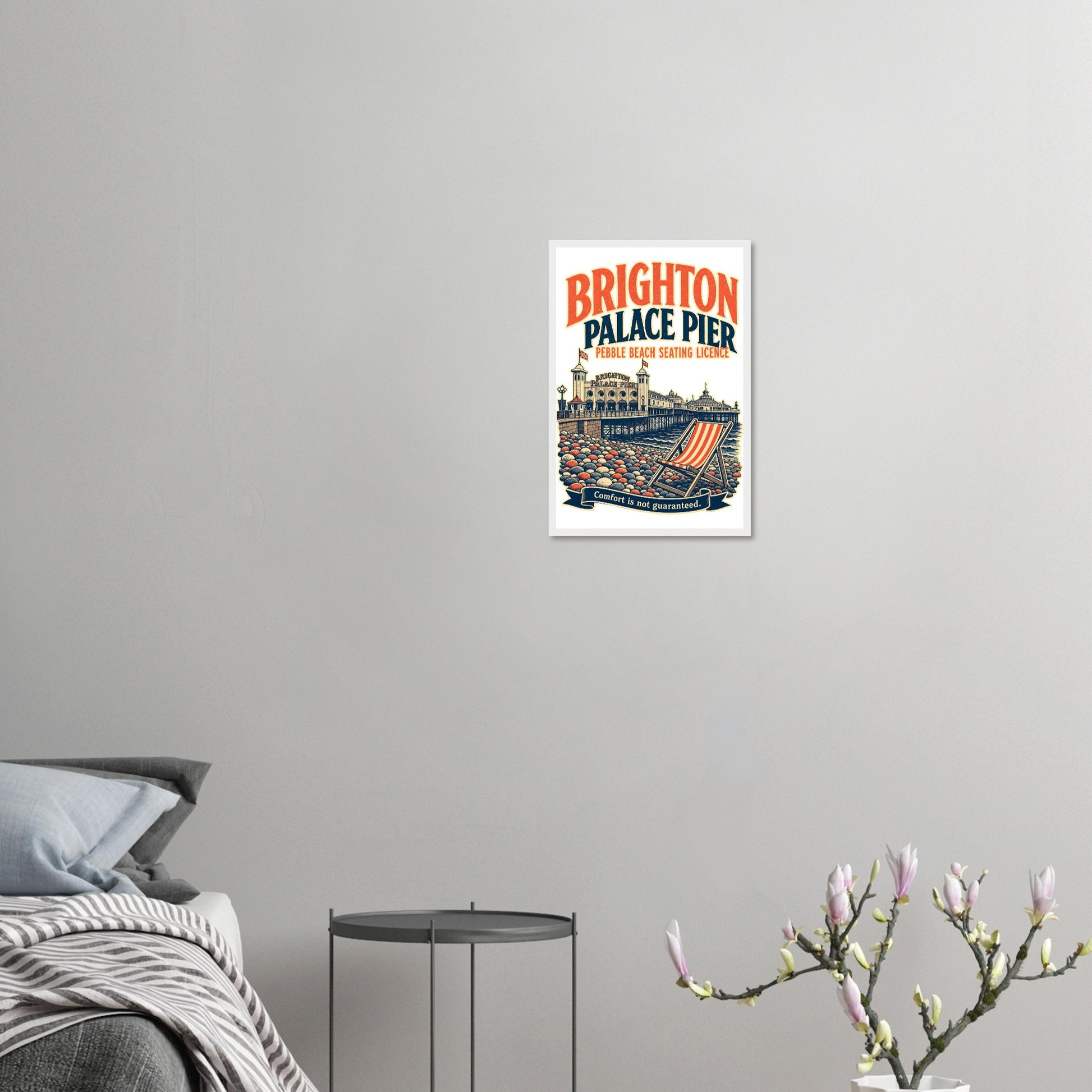 Brighton Pebble Beach Seating Licence Framed Wall Art — product view 10