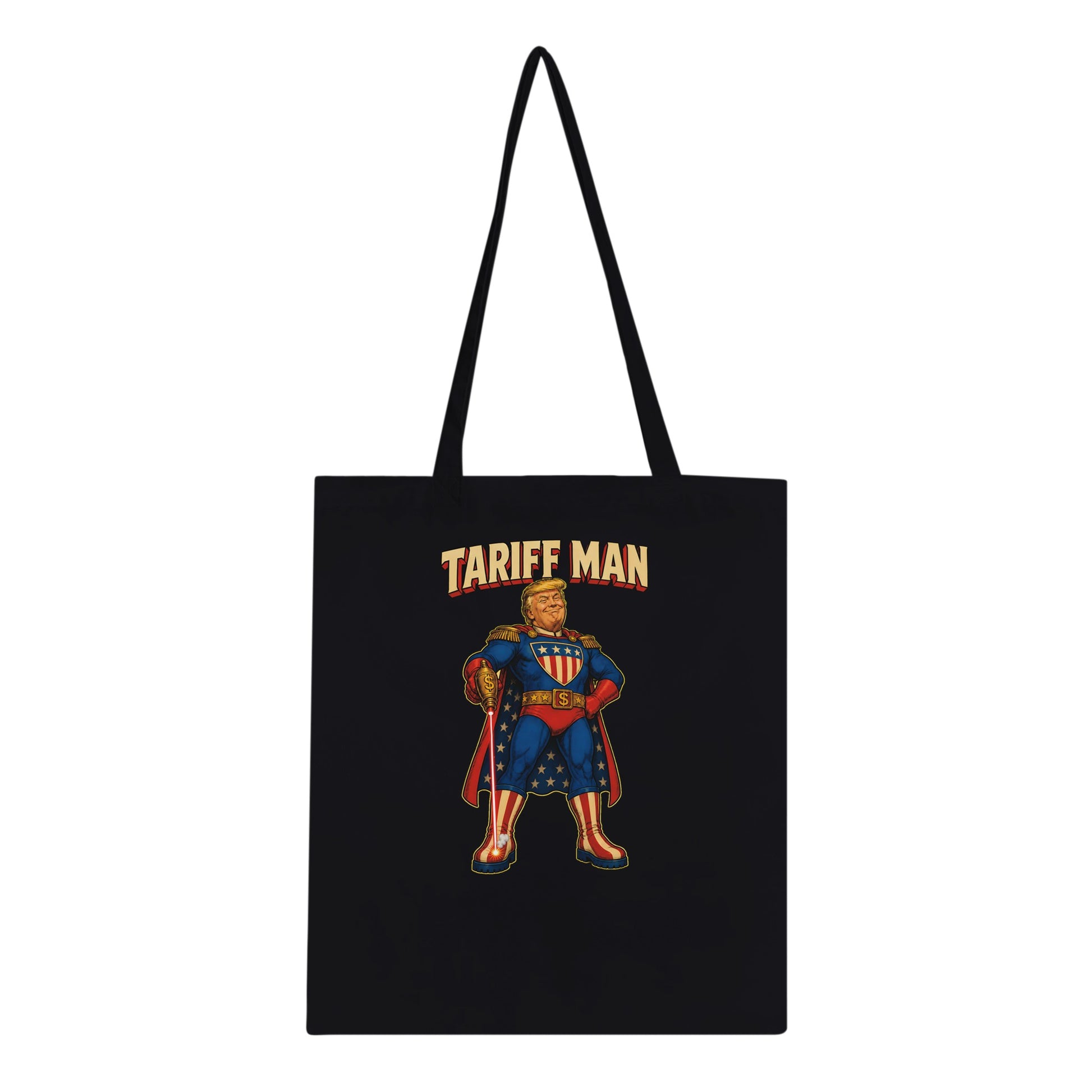 Tariff Man – Self-Shot Satire Tote Bag — product view 4