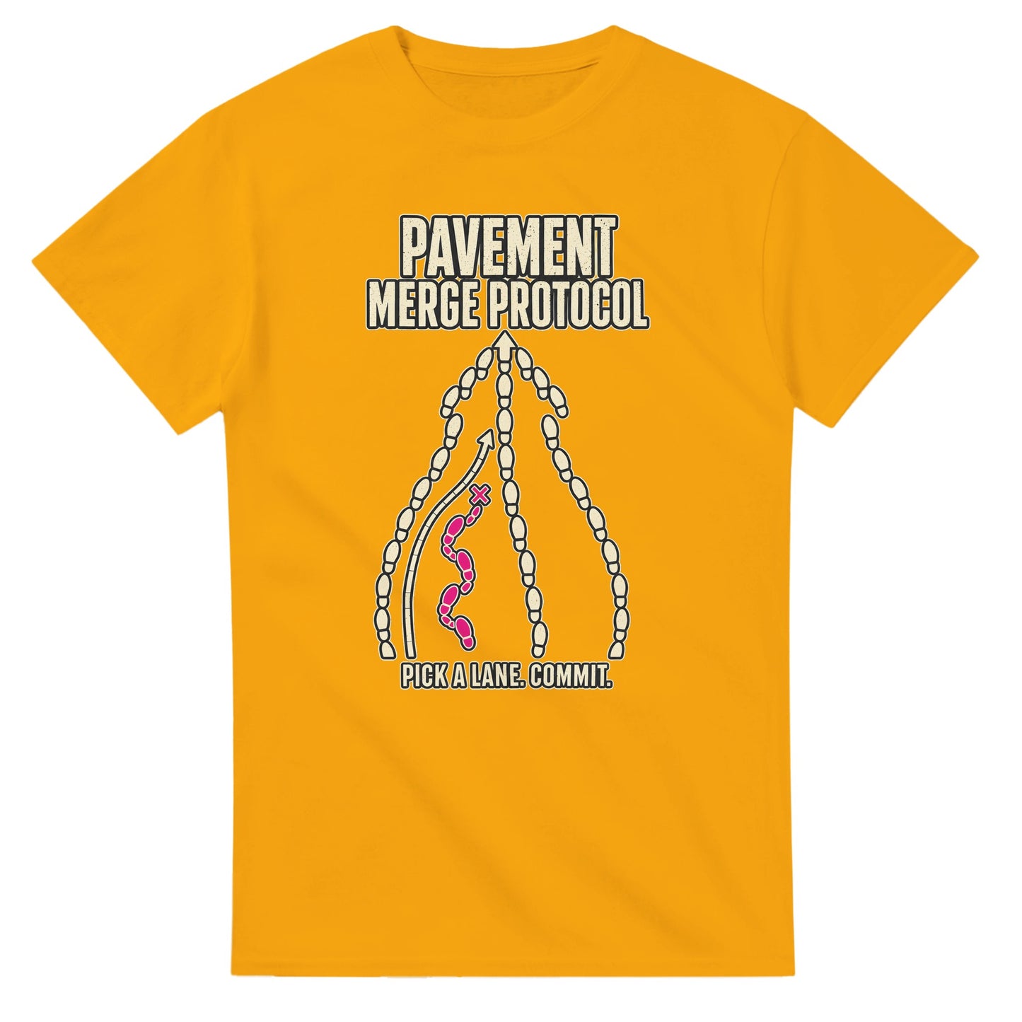 Pavement Merge Protocol — Pick a Lane T-shirt — product view 14