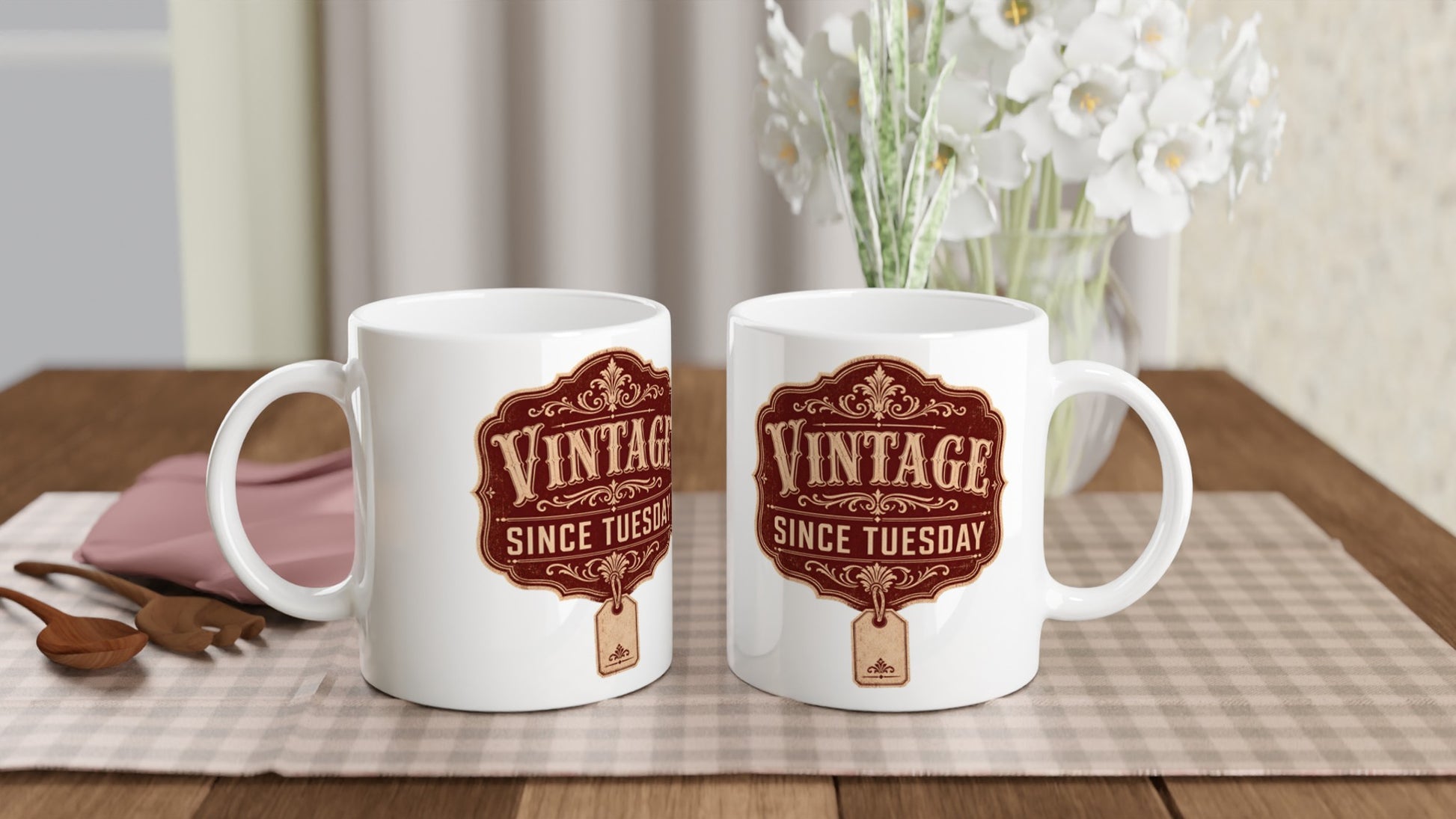 Vintage Since Tuesday Mug — product view 4