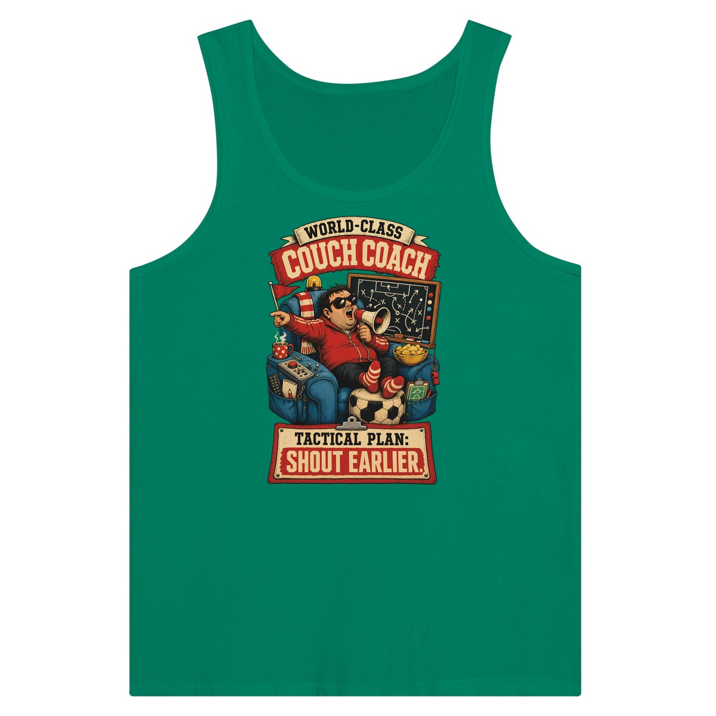World-Class Couch Coach Premium Unisex Tank Top — product view 10