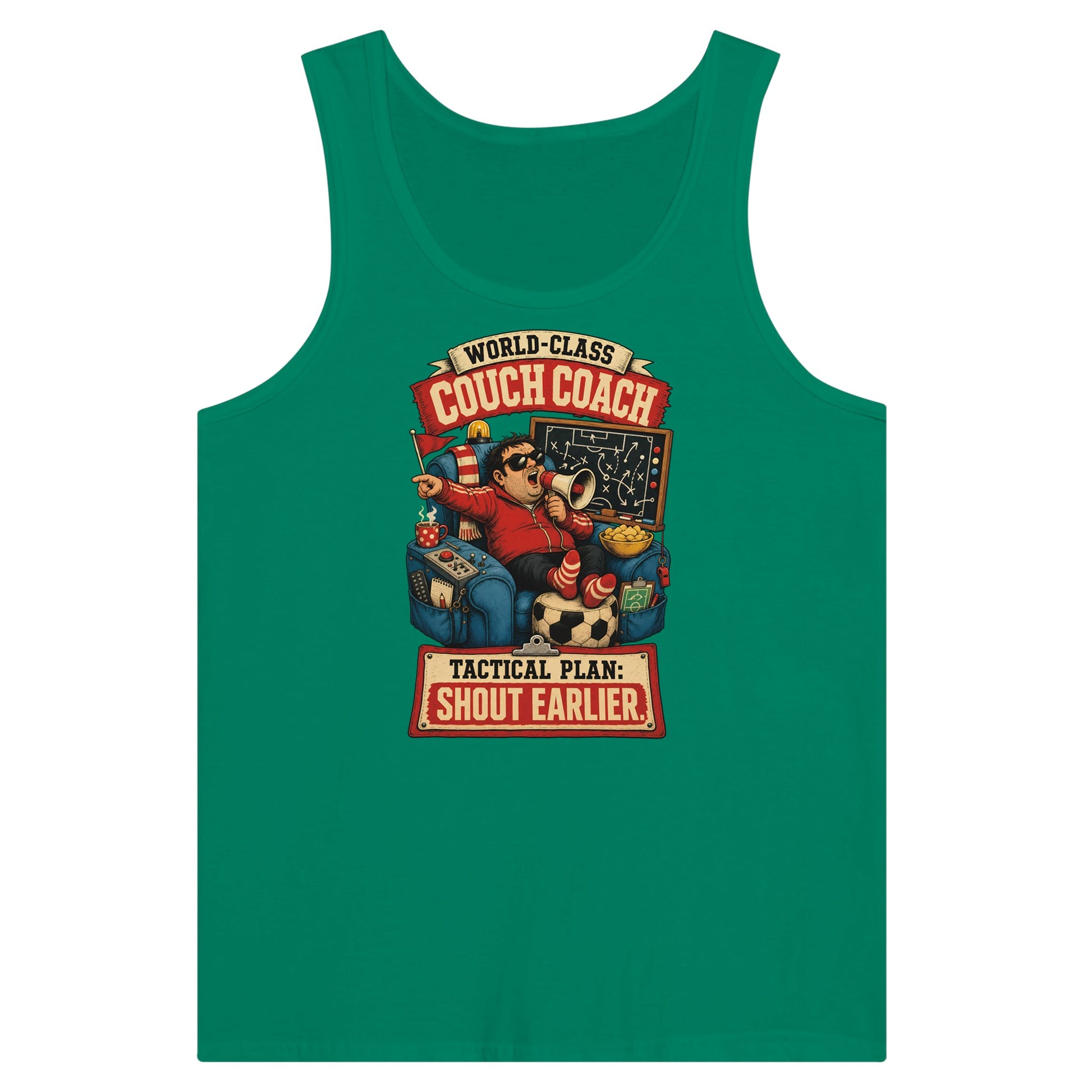 World-Class Couch Coach Premium Unisex Tank Top — product view 10