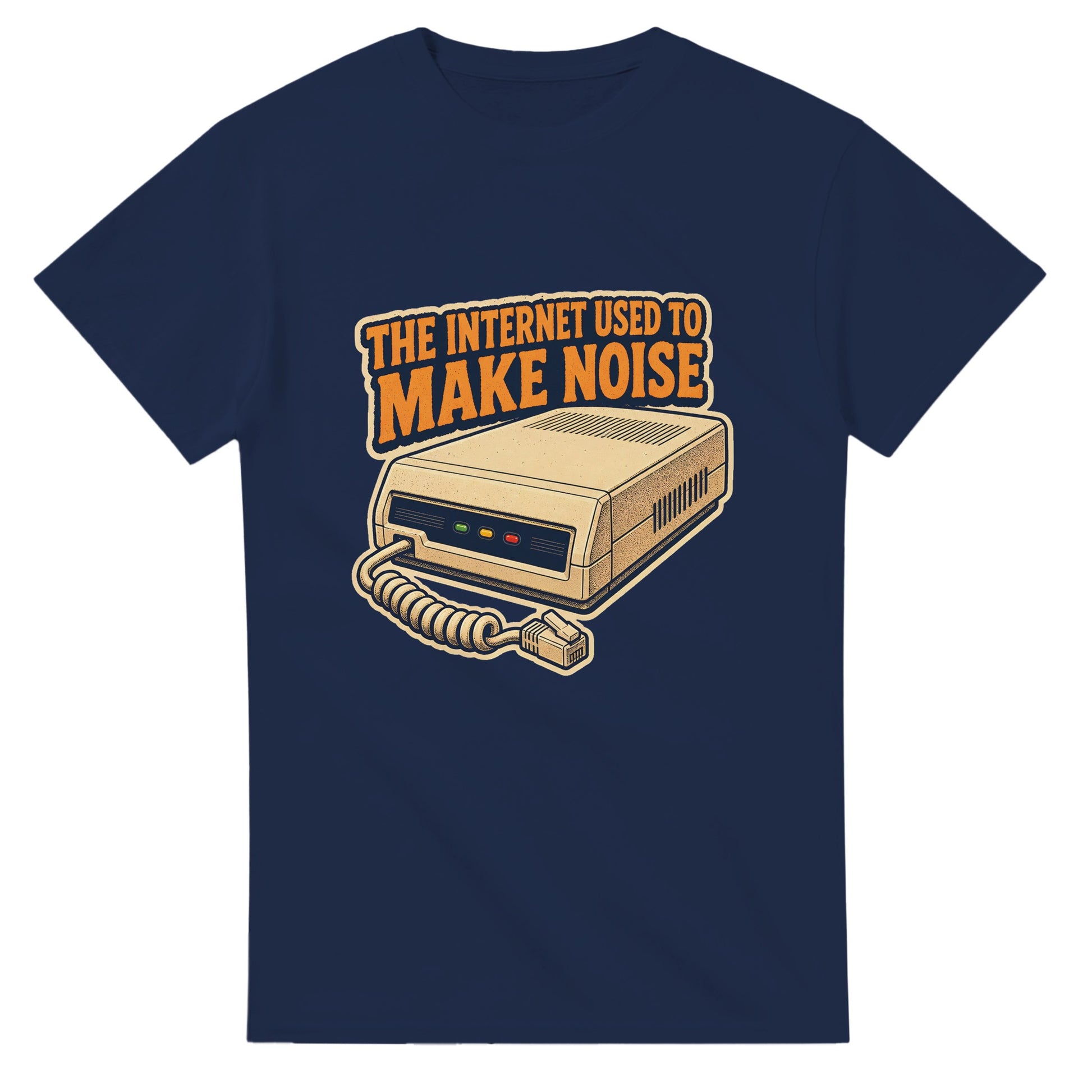 The Internet Used to Make Noise Retro Tech Graphic T-shirt — product view 5