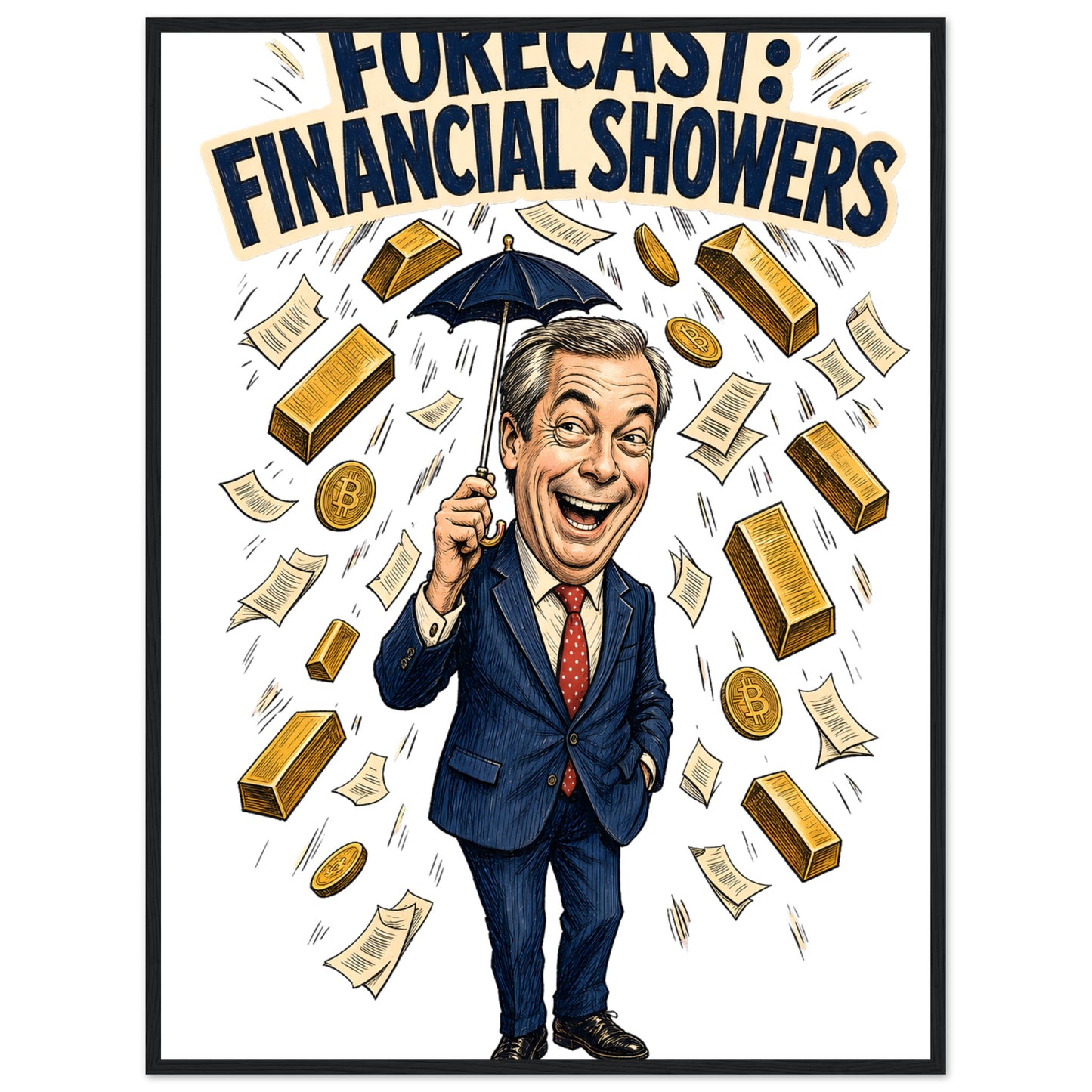 Forecast: Financial Showers Framed Wall Art — product view 8