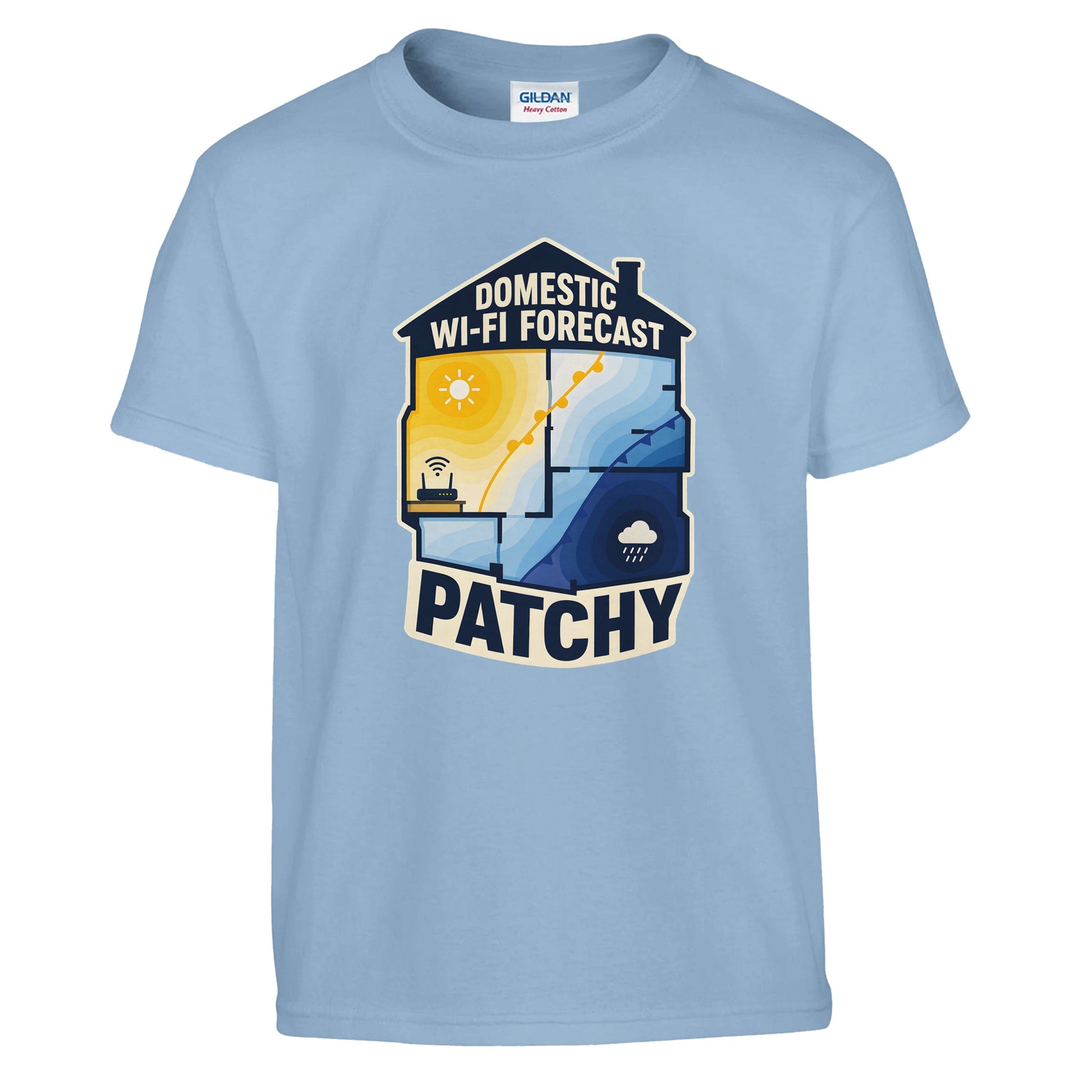 Domestic Wi-Fi Forecast Patchy Kids' T-shirt — product view 3