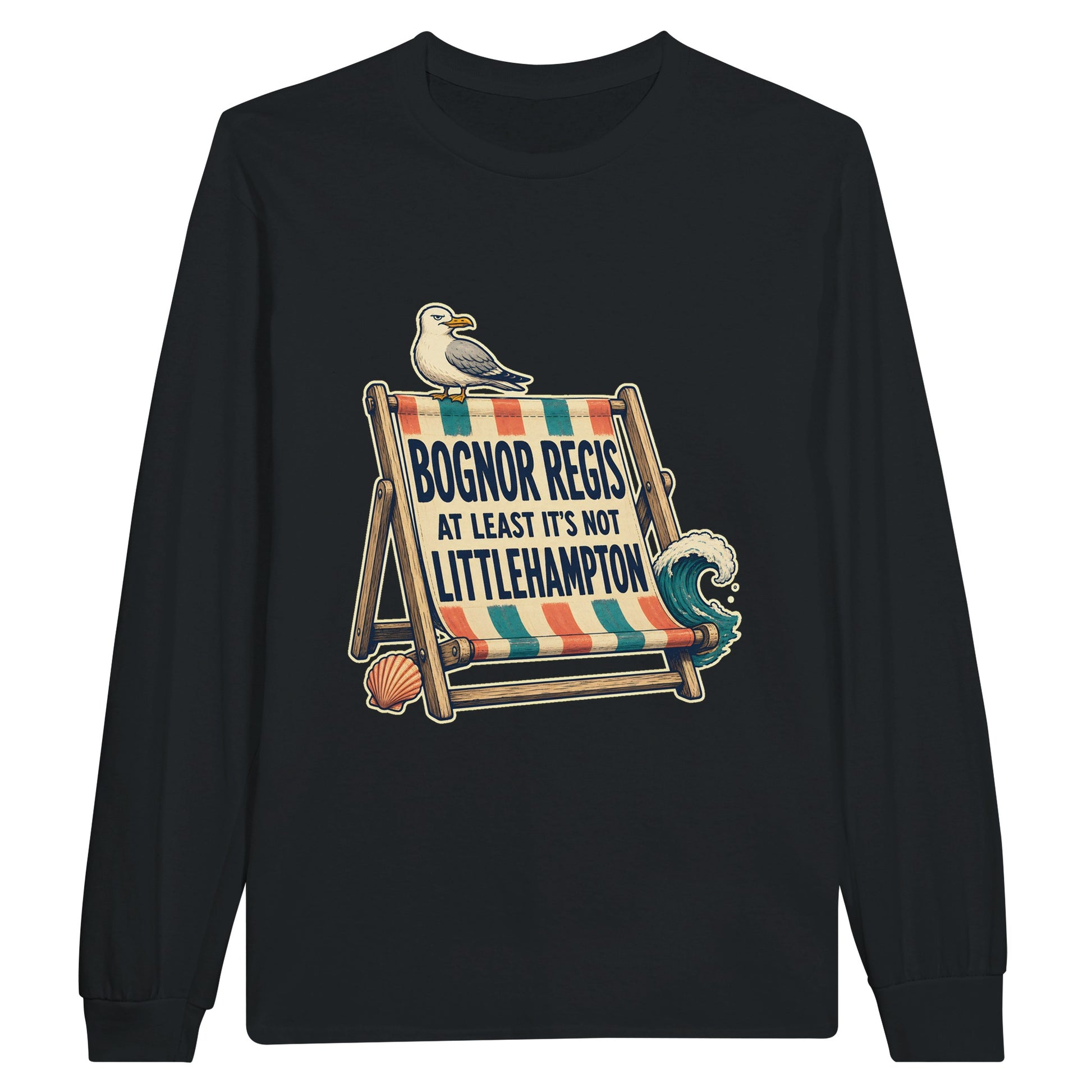 Bognor Regis — At Least It's Not Littlehampton Long-Sleeve T-shirt — product view 7