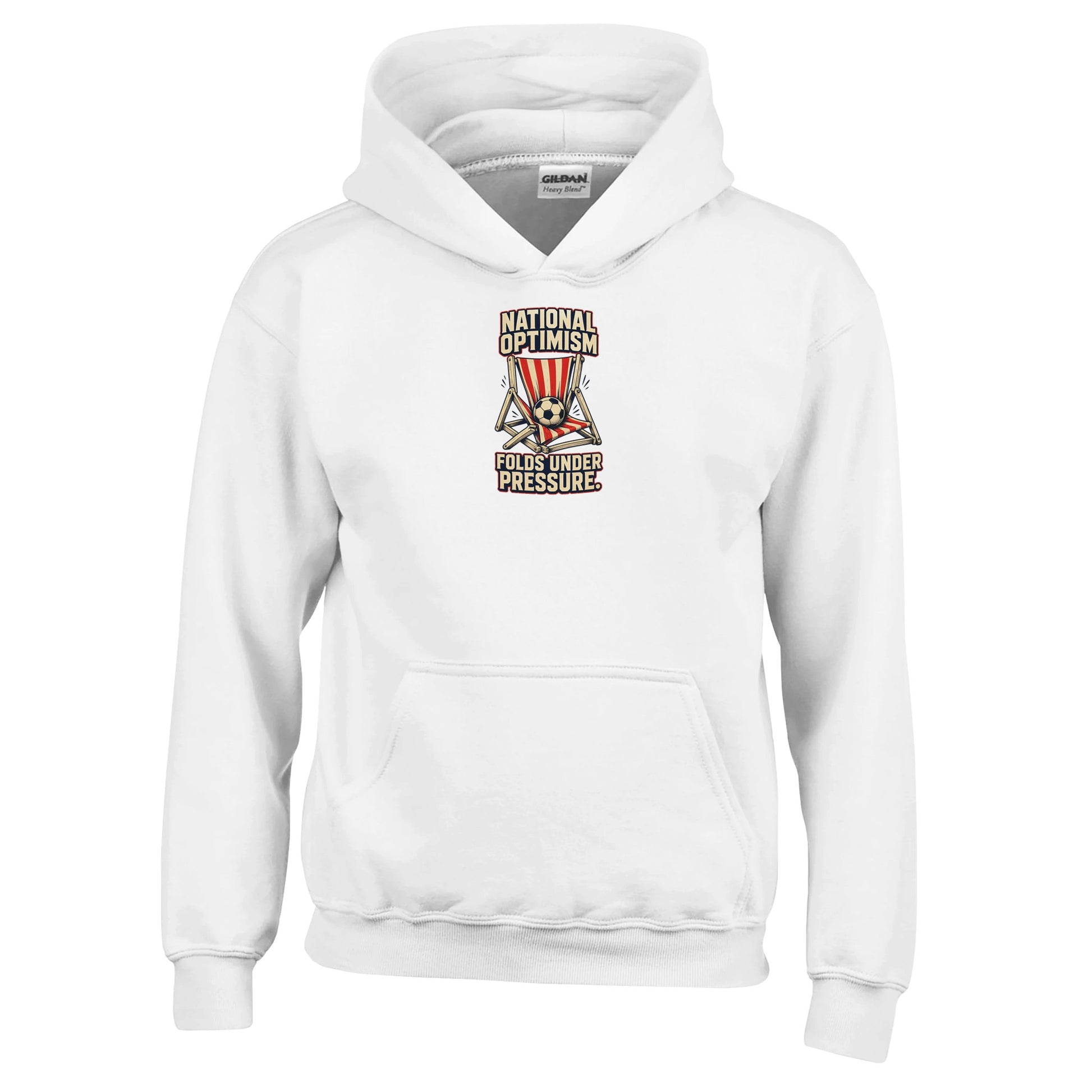 National Optimism Folds Under Pressure Football Kids' Hoodie — product view 1
