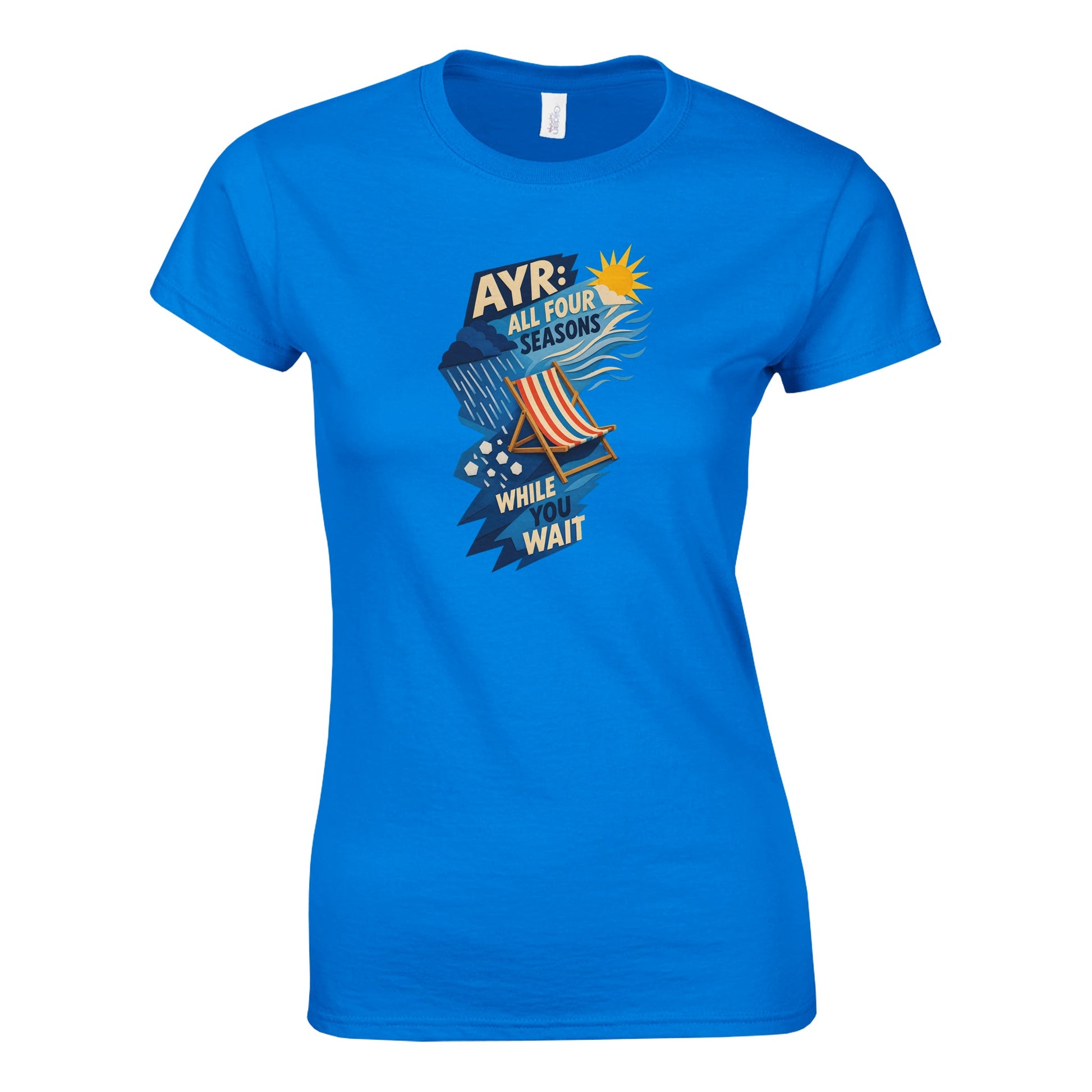 Ayr: All Four Seasons While You Wait Women's T-shirt — product view 6