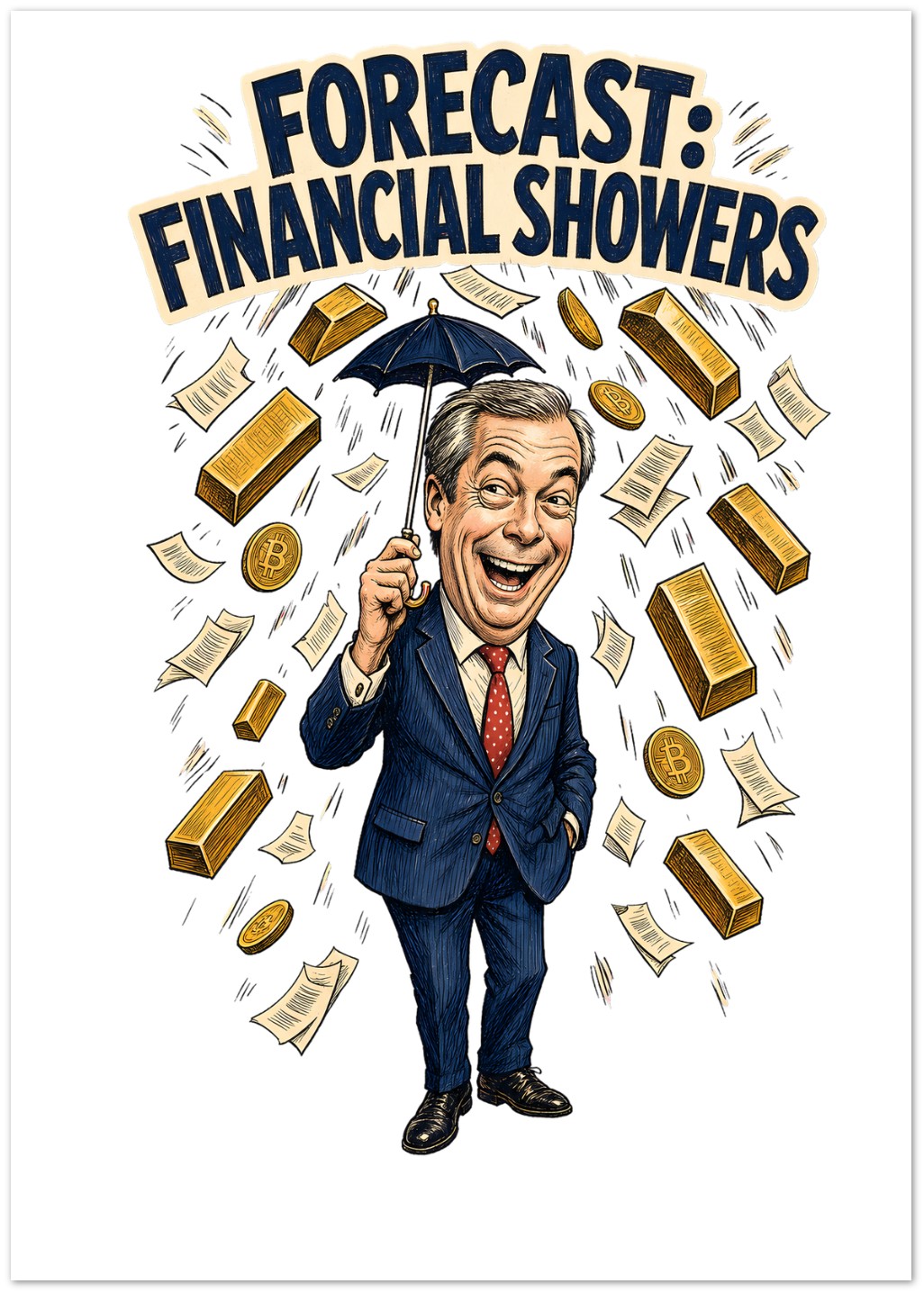 Forecast: Financial Showers Greeting Card Pack — product view 1