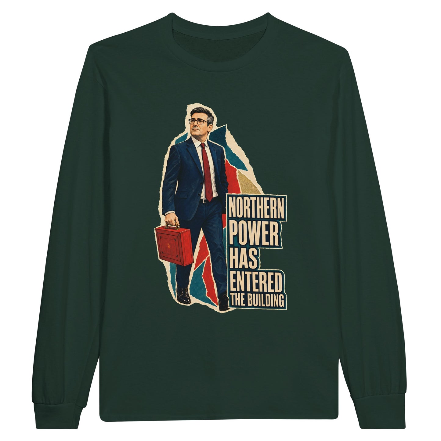 Northern Power Has Entered the Building Tote Bag Long-Sleeve T-shirt — product view 5