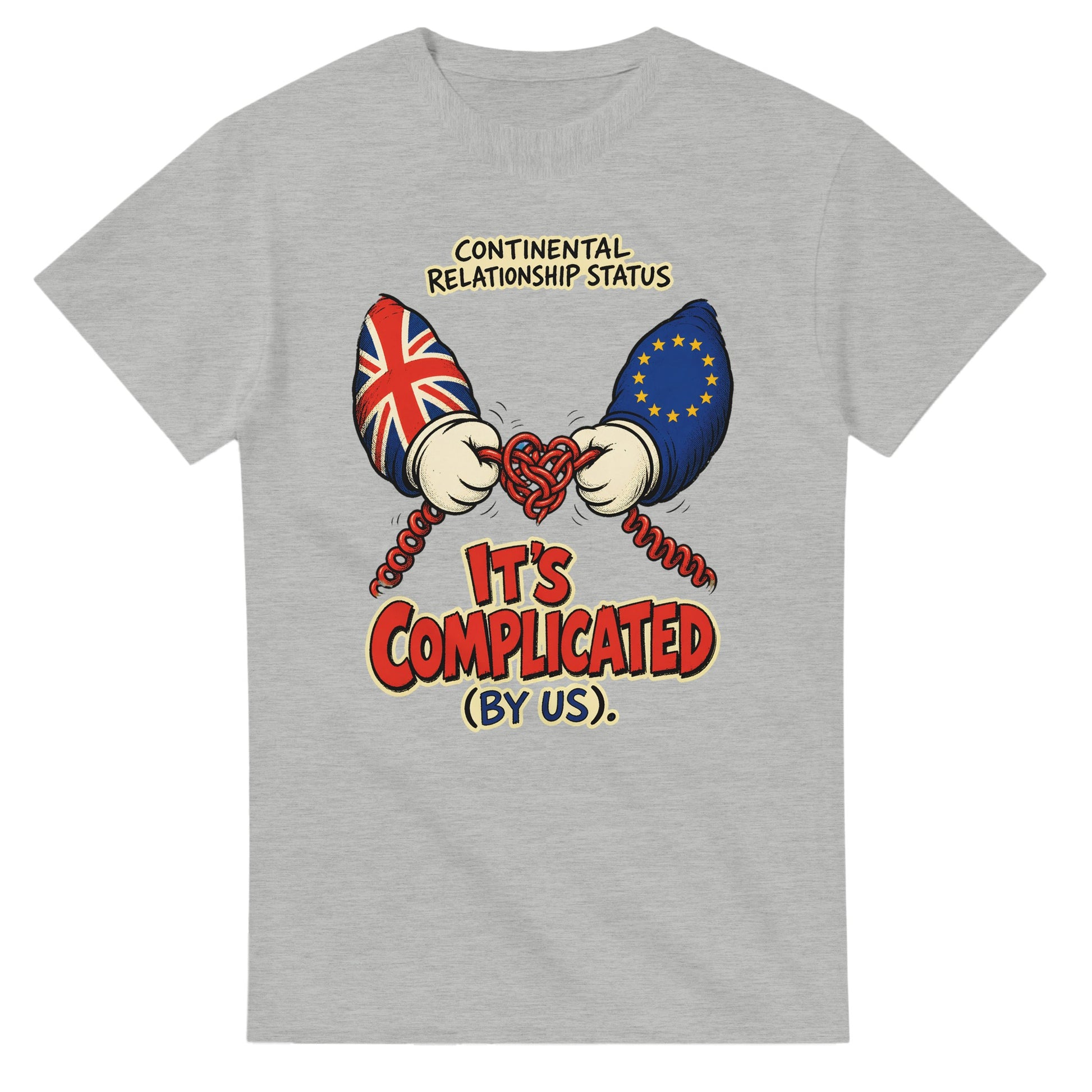 It's Complicated (By Us) UK–EU 1990s Cartoon T-shirt — product view 6