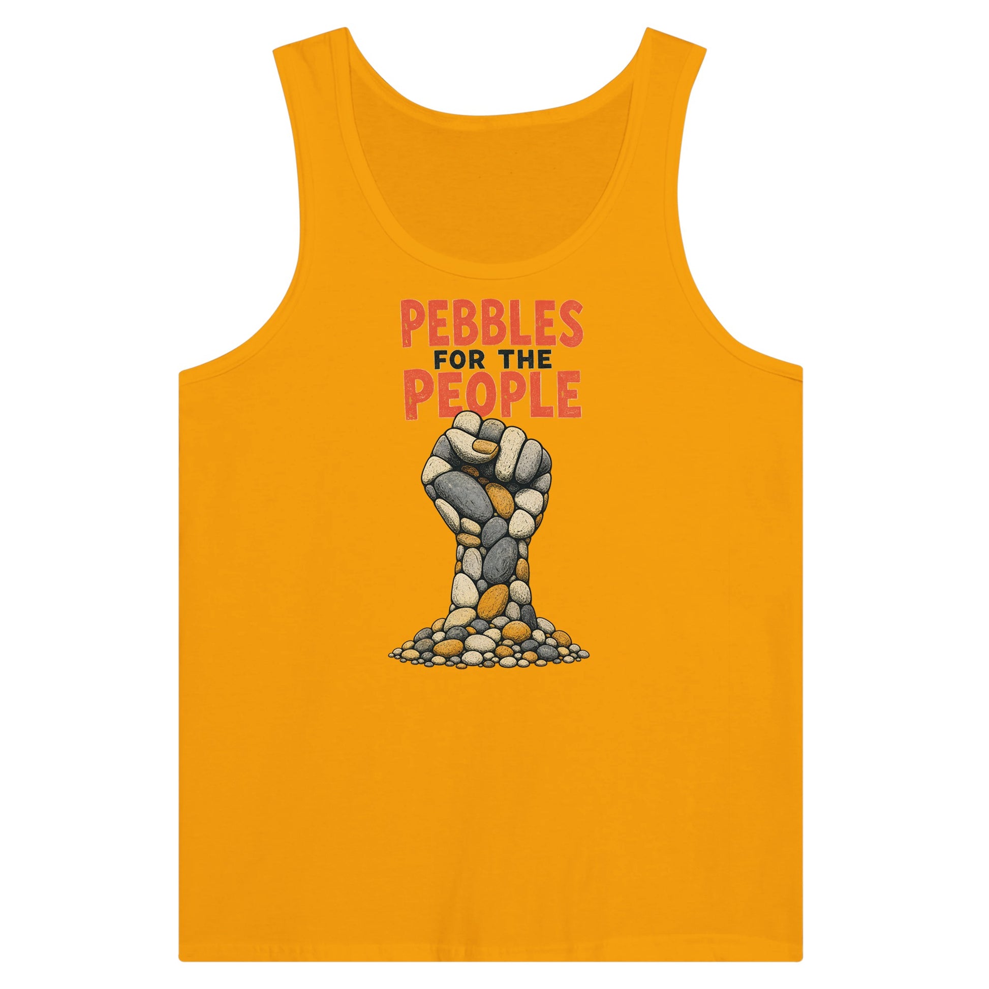 Pebbles for the People Graphic Premium Unisex Tank Top — product view 11