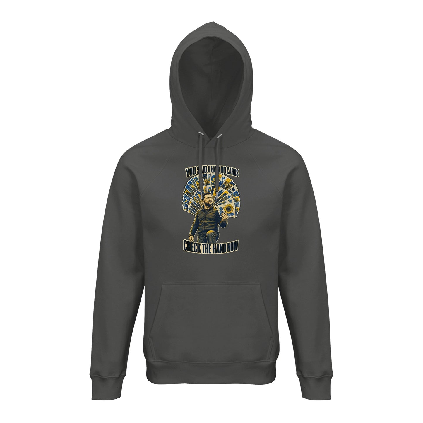 You Said I Had No Cards – Zelenskyy Satire Hoodie — product view 4