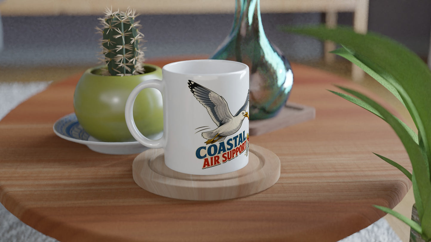 Coastal Air Support Seagull Graphic Mug — product view 3