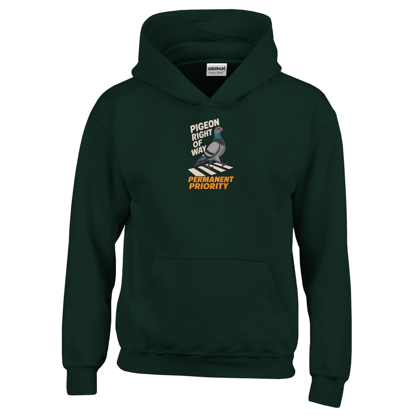 Pigeon Right of Way Kids' Hoodie — product view 12