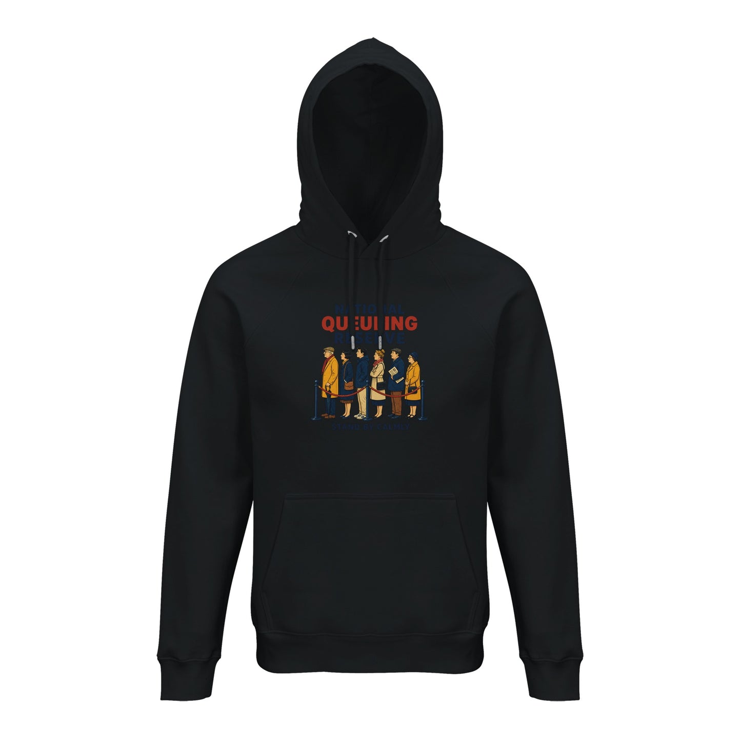 National Queueing Reserve – British Queue Graphic Hoodie — product view 6