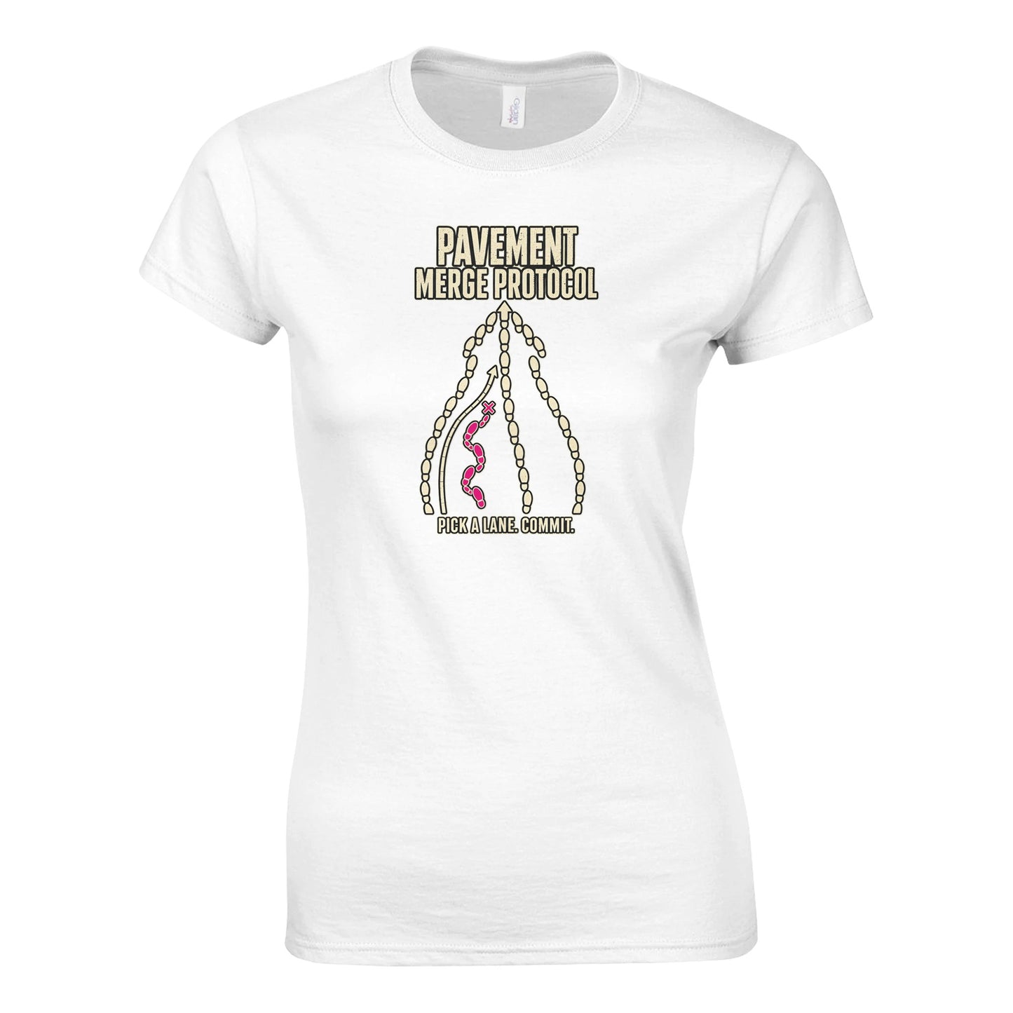 Pavement Merge Protocol — Pick a Lane Women's T-shirt — product view 1