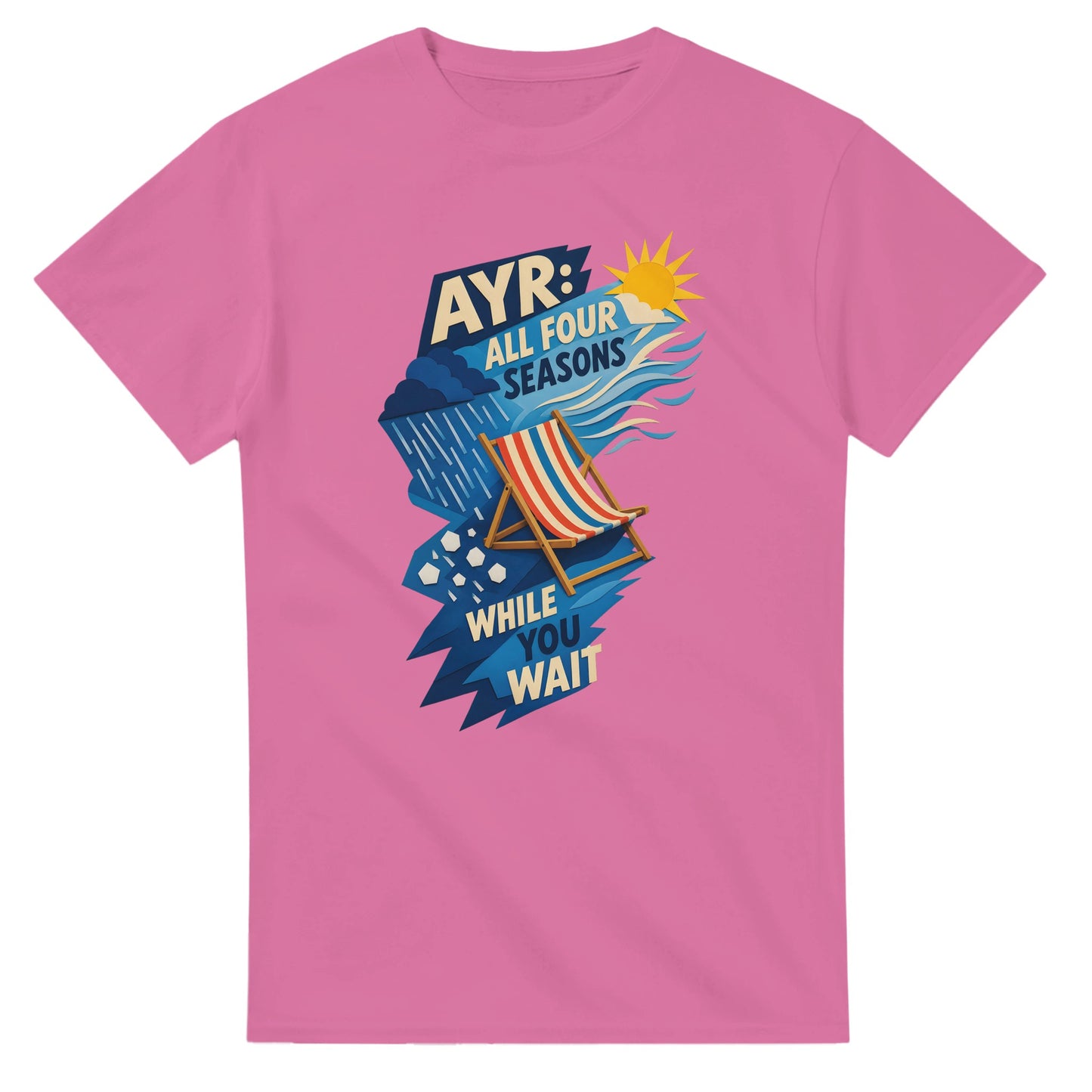 Ayr: All Four Seasons While You Wait T-shirt — product view 4