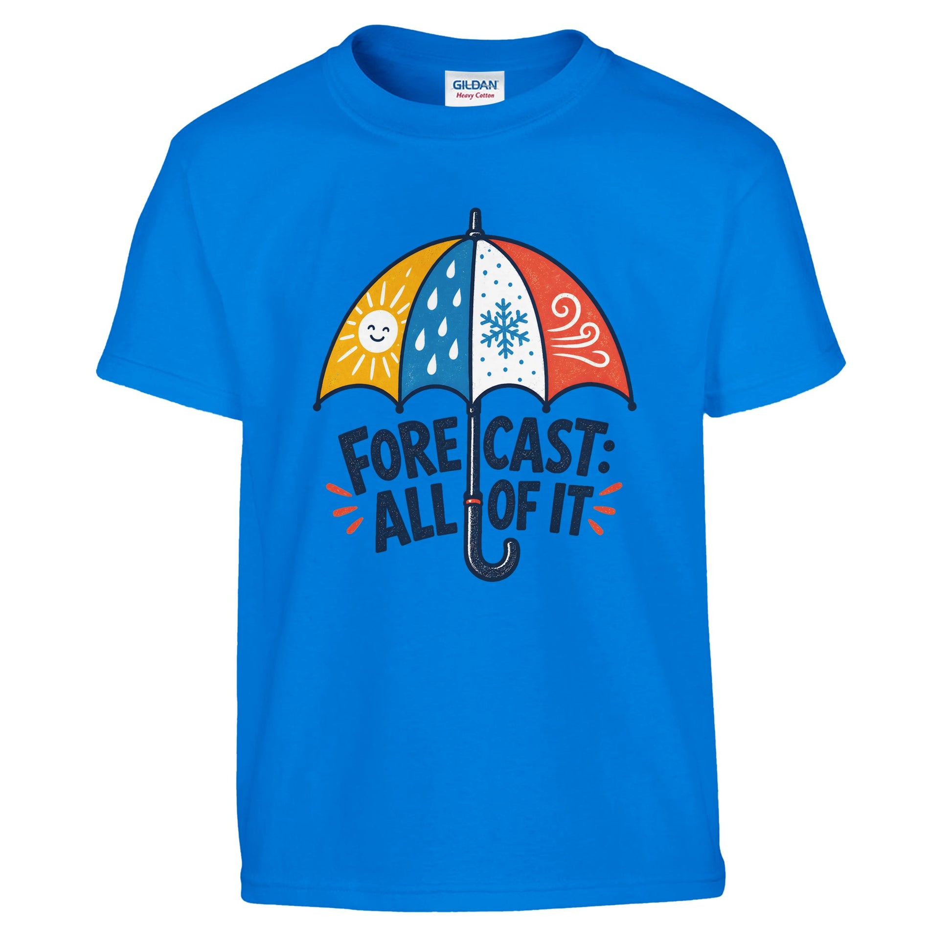 Forecast: All of It British Weather Graphic Kids' T-shirt — product view 14