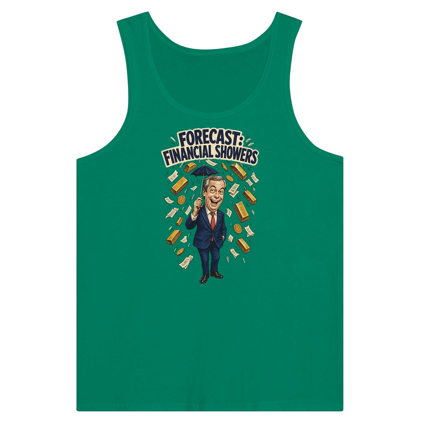 Forecast: Financial Showers Premium Unisex Tank Top — product view 10