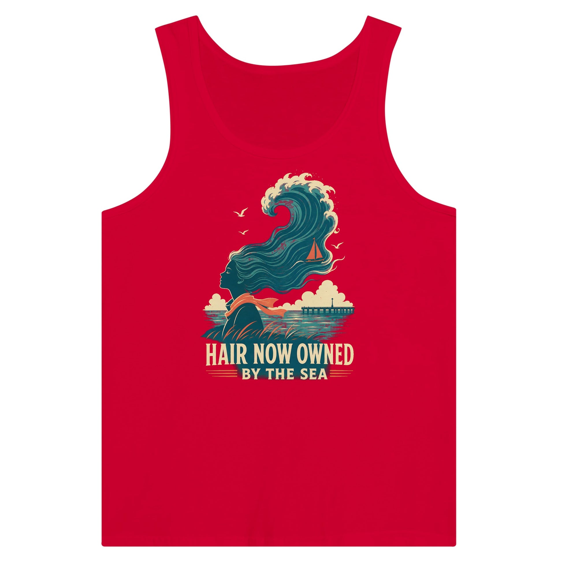 Hair Now Owned by the Sea Premium Unisex Tank Top — product view 12